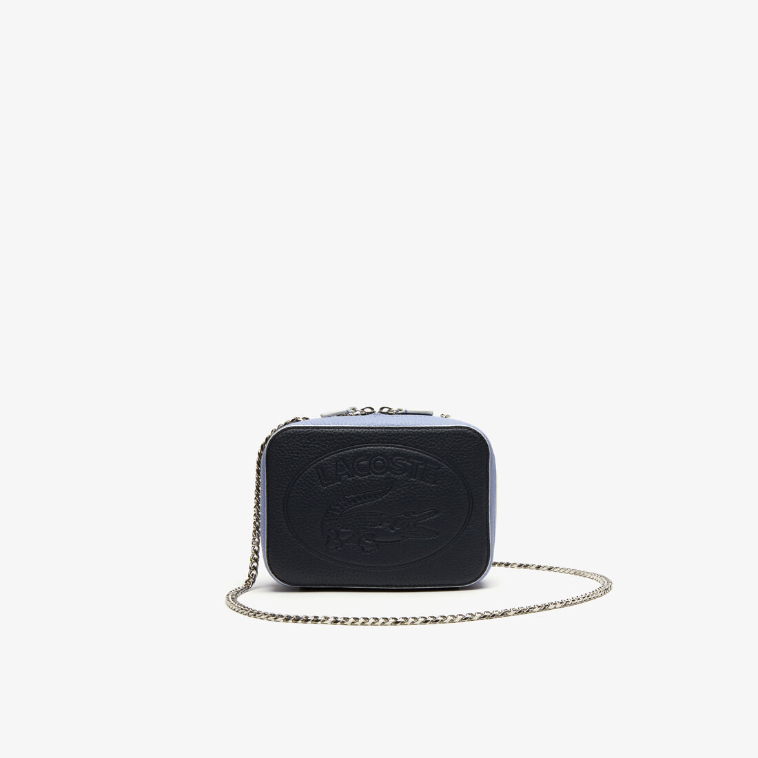 حقيبة نسائية على الكتف بسحاب من الجلد بثلاث ألوان من مجموعة Croco Crew