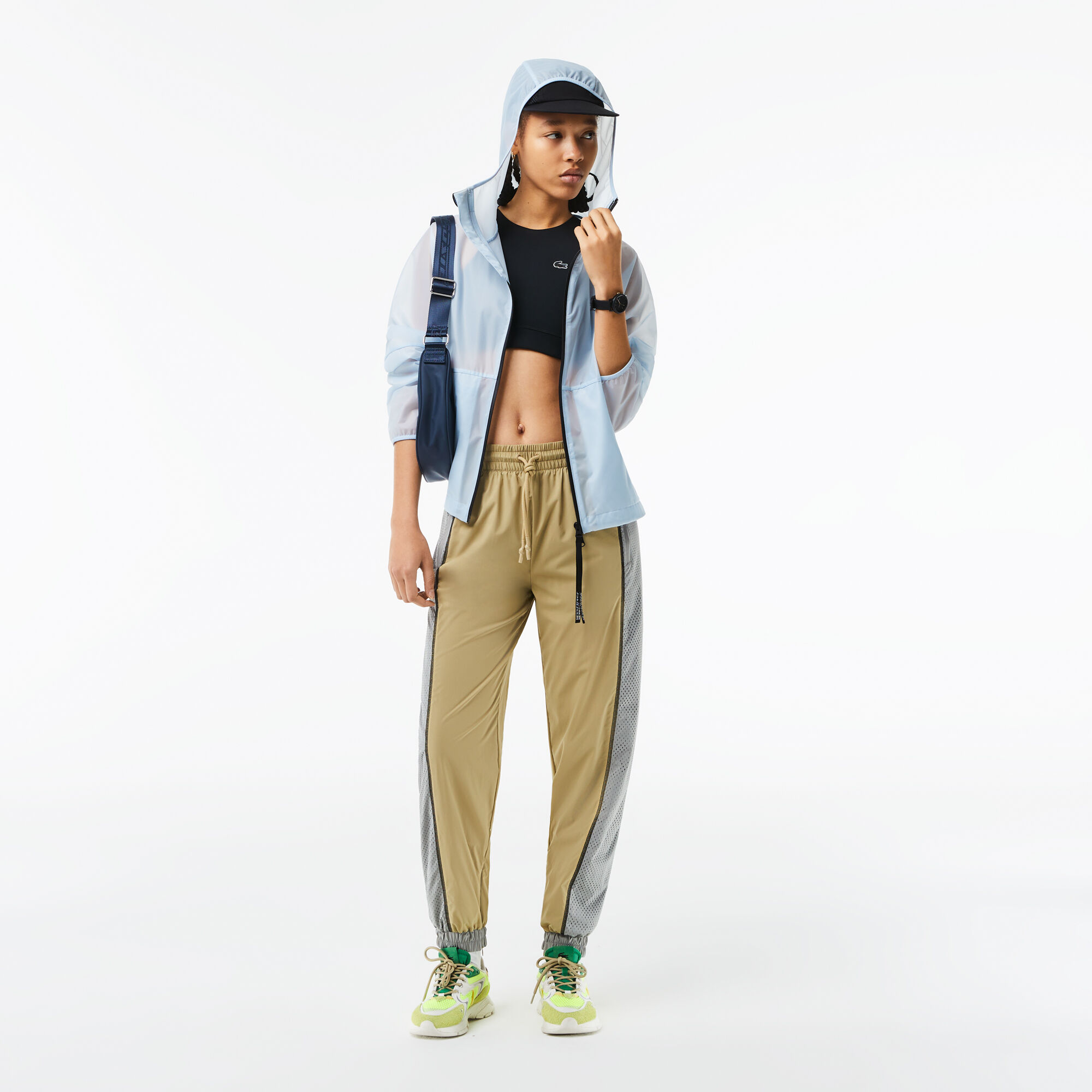 Women's Lacoste Transparent Windbreaker, Blue | LACOSTE UAE