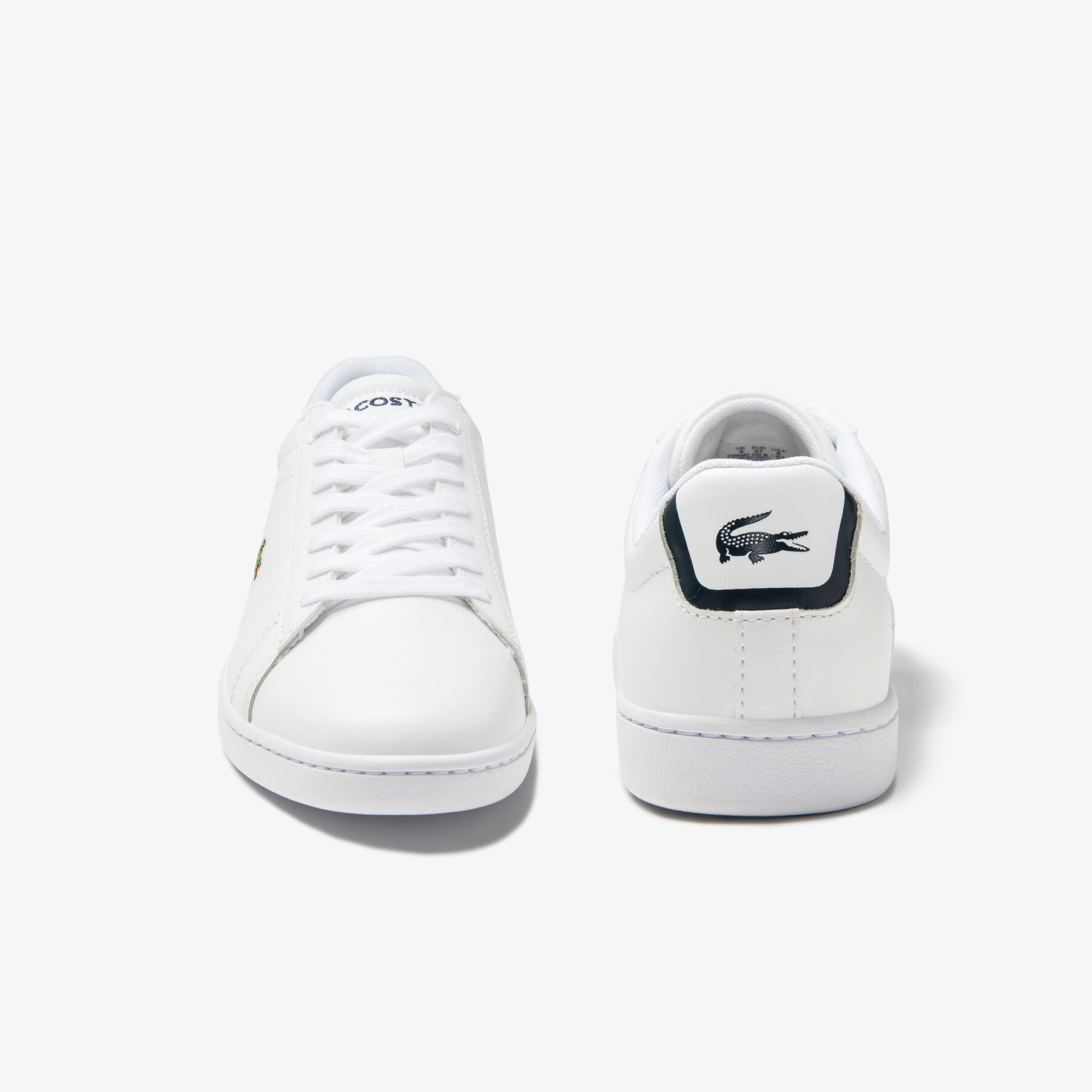 lacoste women s carnaby evo mesh lined leather trainers