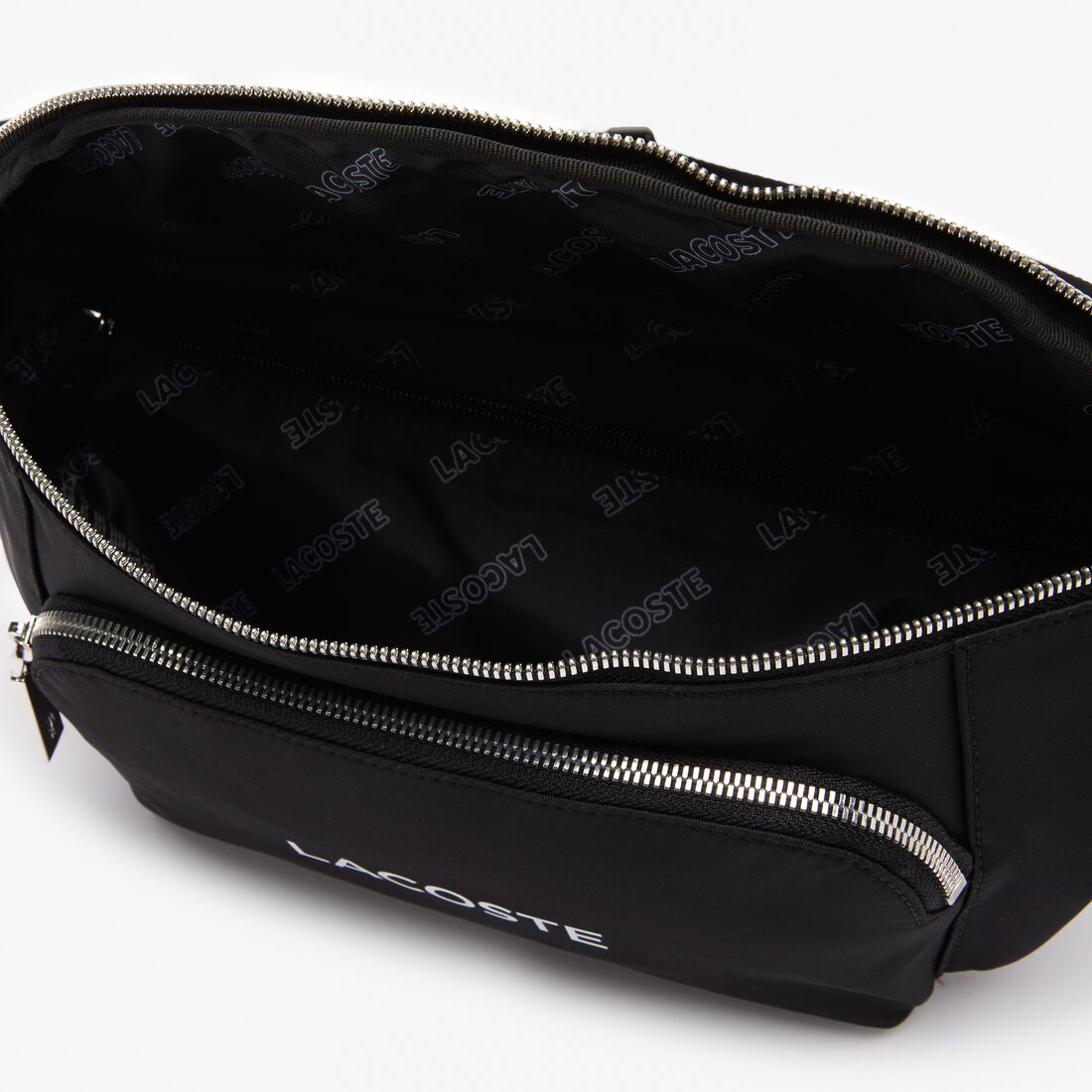 حقيبة خصر نايلون كبيرة بشعار Lacoste للجنسين حقيبة خصر نايلون كبيرة بشعار Lacoste للجنسين