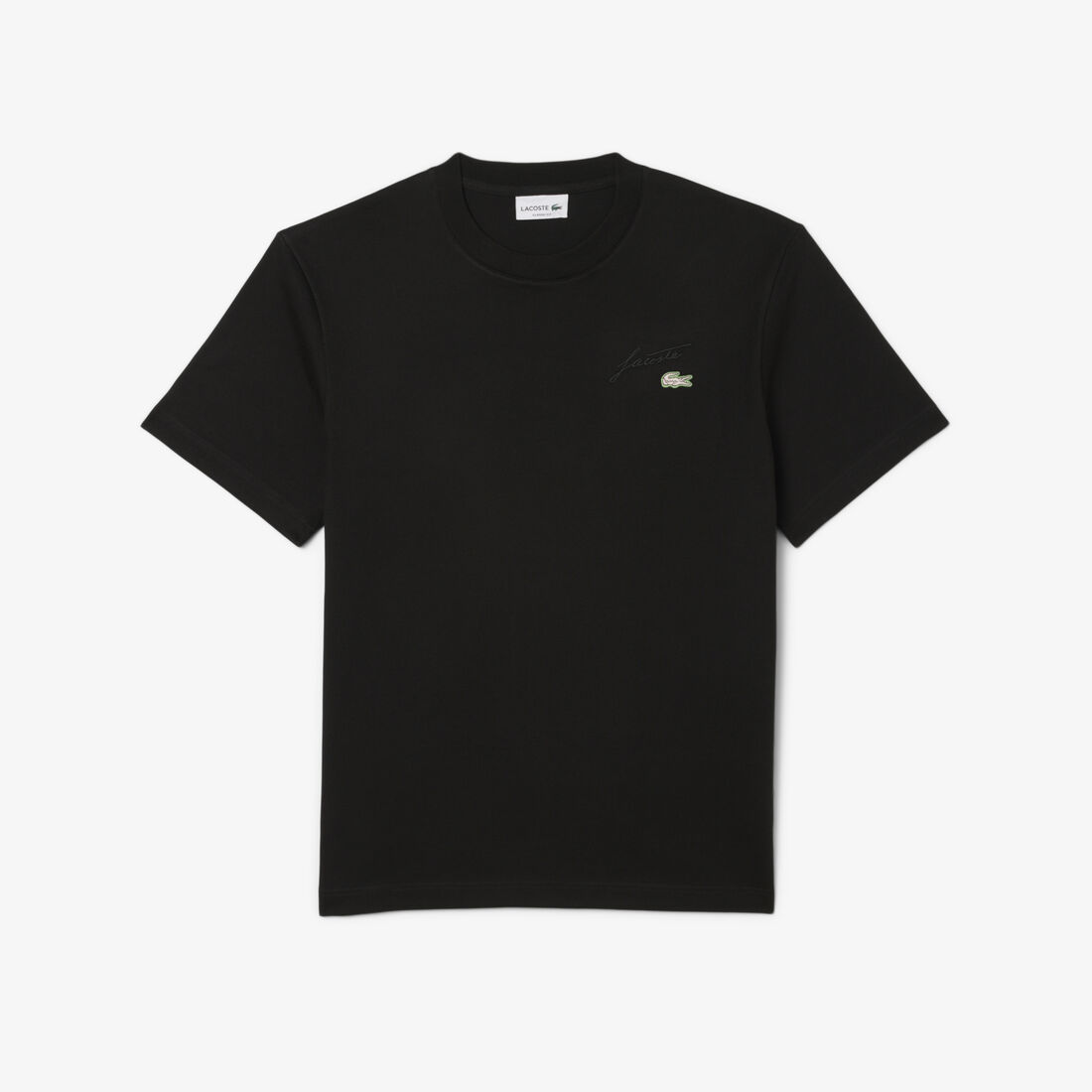 تي شيرت جيرسي ثقيل مطرز بشعار الماركة Heavy Jersey Embroidered Signature T-shirt - TH5492-00-031