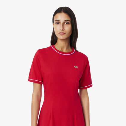 Trim Accent Jersey T-shirt Dress