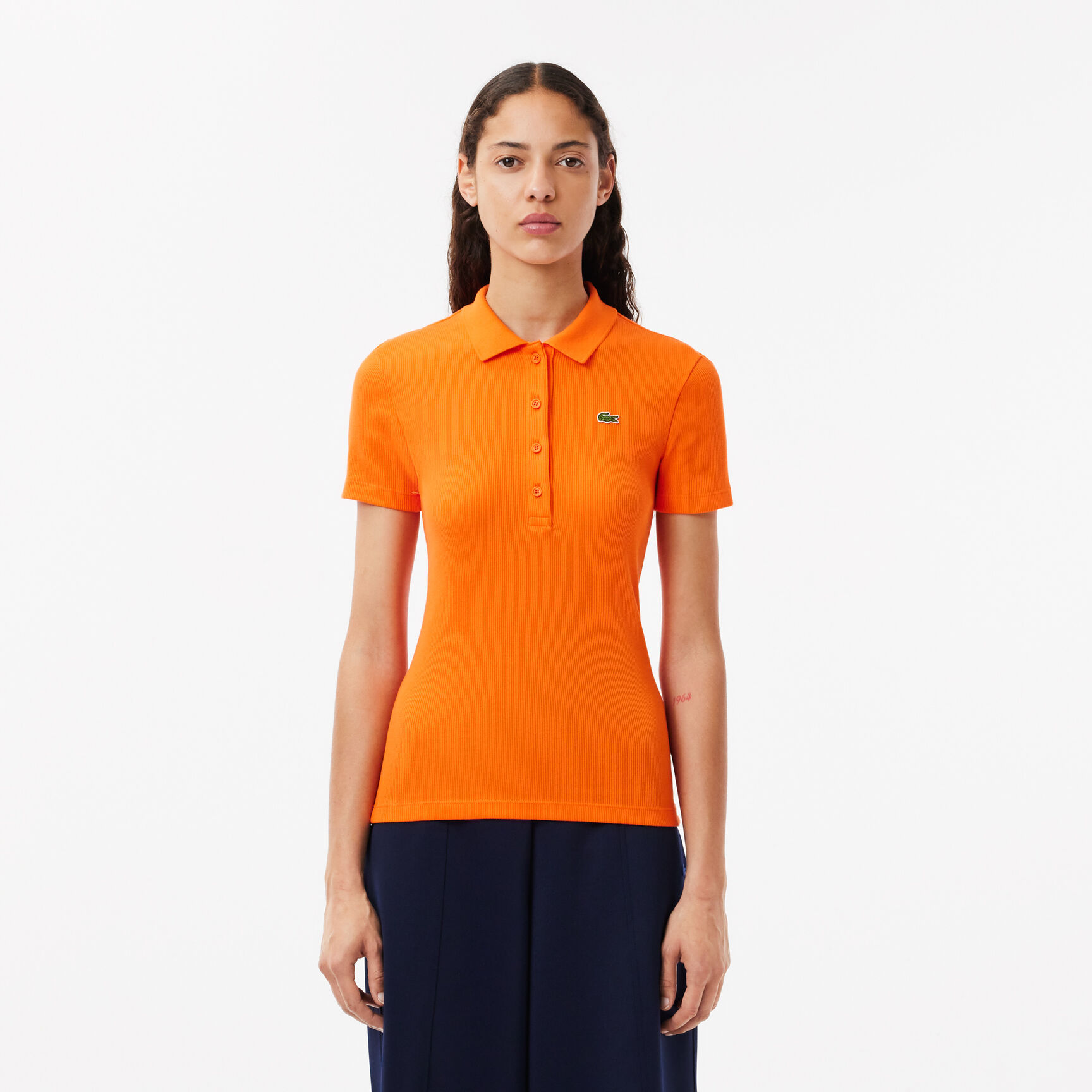 L.12.D Slim Fit Ribbed Cotton Polo Shirt - DF5377-00-P40