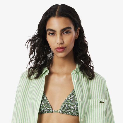 Oversized Striped Linen Shirt