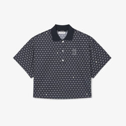 Oversized Tennis Print Polo
