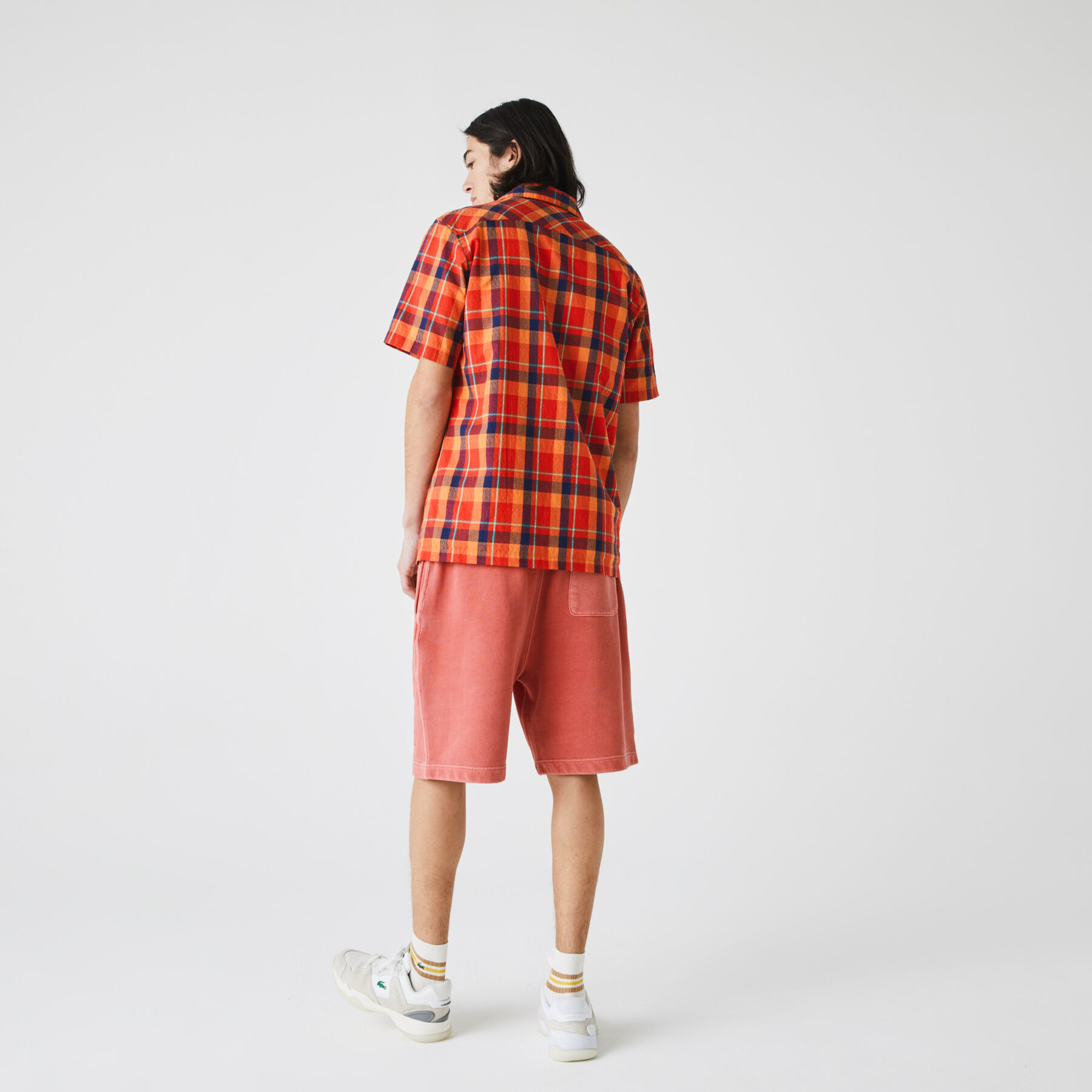 Men's Hawaii Fit Check Cotton Fabric Shirt lacoste men s hawaii fit check cotton fabric shirt