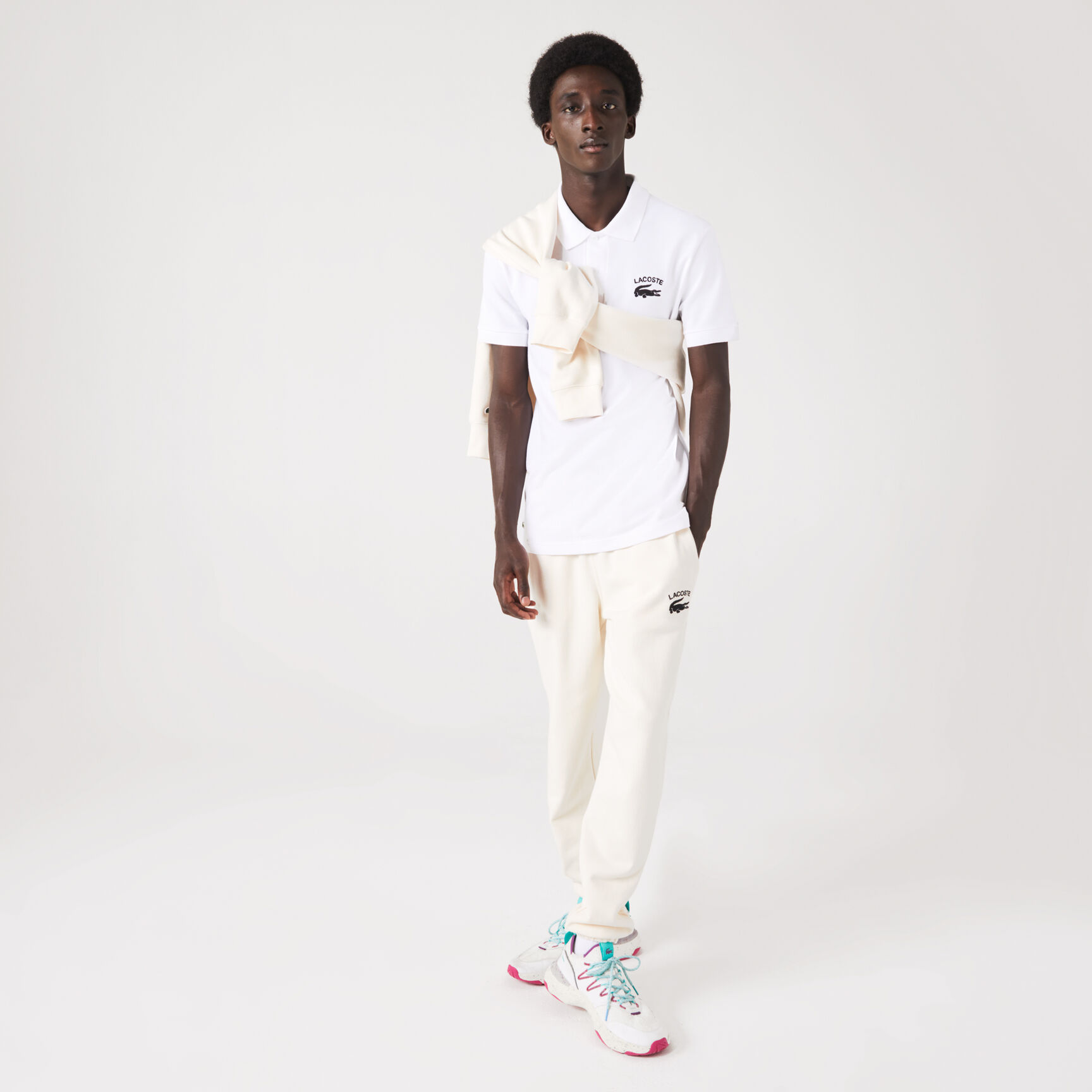 تيشيرت بولو لاكوست بيكيه ميني مطاطي بشعار الماركة للرجال تيشيرت بولو لاكوست بيكيه ميني مطاطي بشعار الماركة للرجال