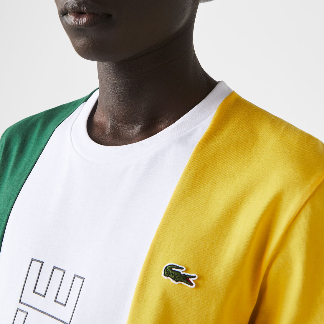 تيشيرت قطن بفتحة رقبة مستديرة وشعار الماركة للرجال تيشيرت قطن بفتحة رقبة مستديرة وشعار الماركة للرجال