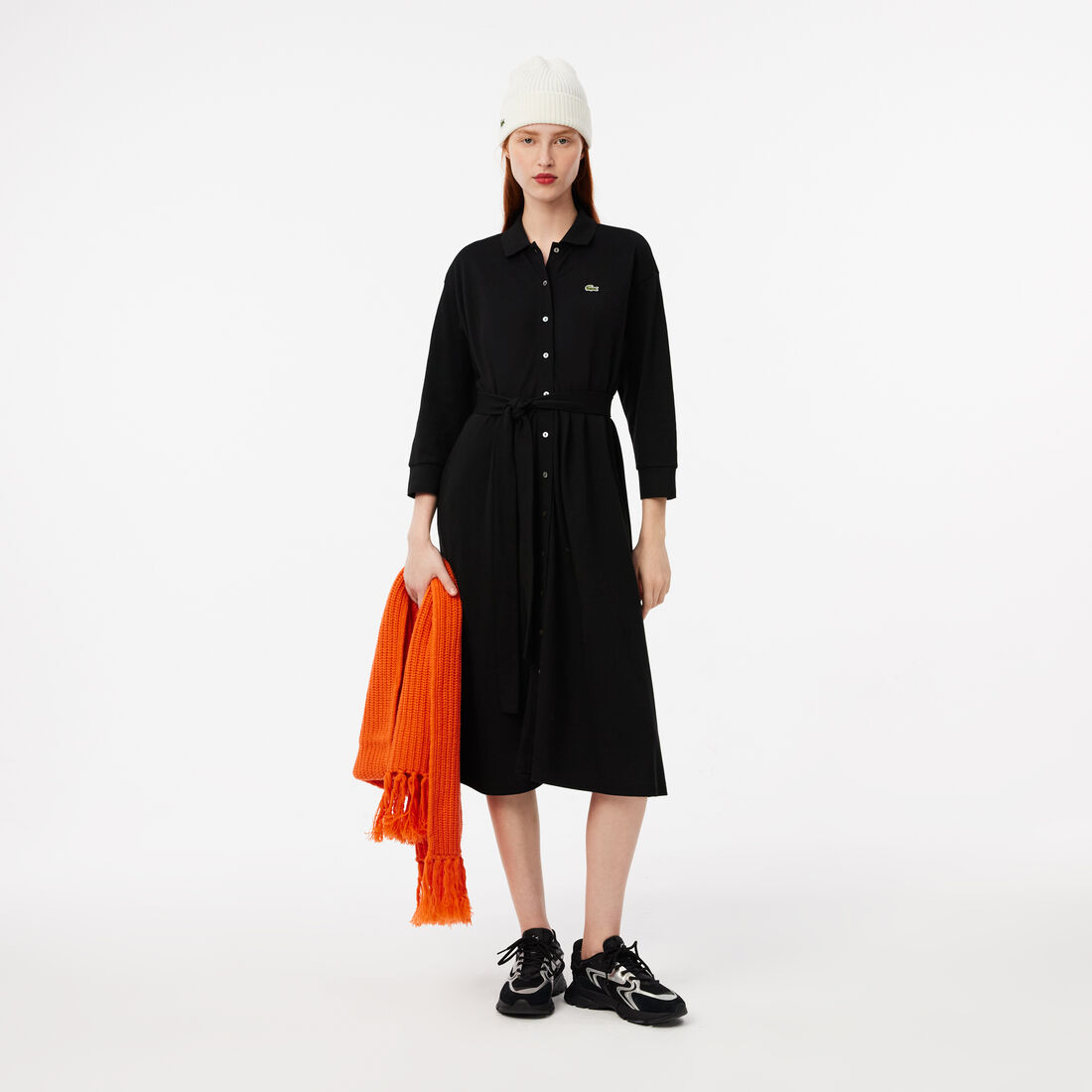 3/4 Sleeve Cotton Pique Polo Dress - EF0850-00-031