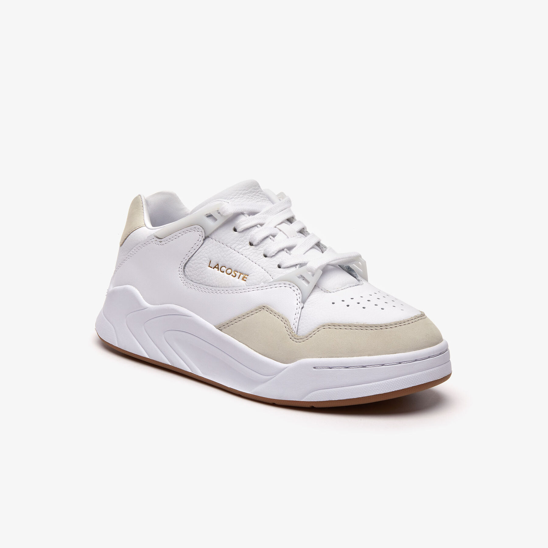 Women's Court Slam Tonal Leather Trainers lacoste women s court slam tonal leather trainers