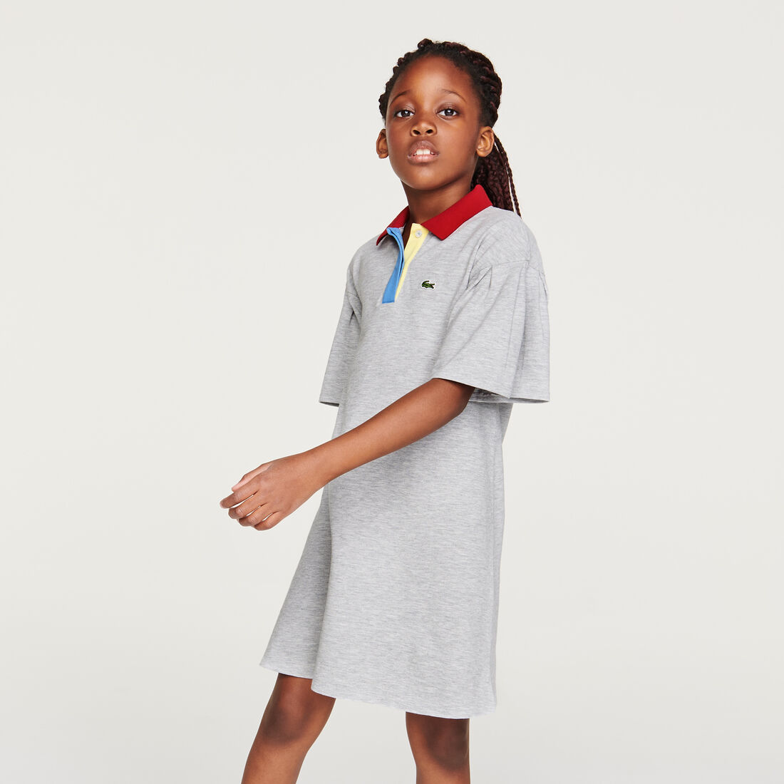 Girls&rsquo; Flounced Sleeve Cotton Polo Dress