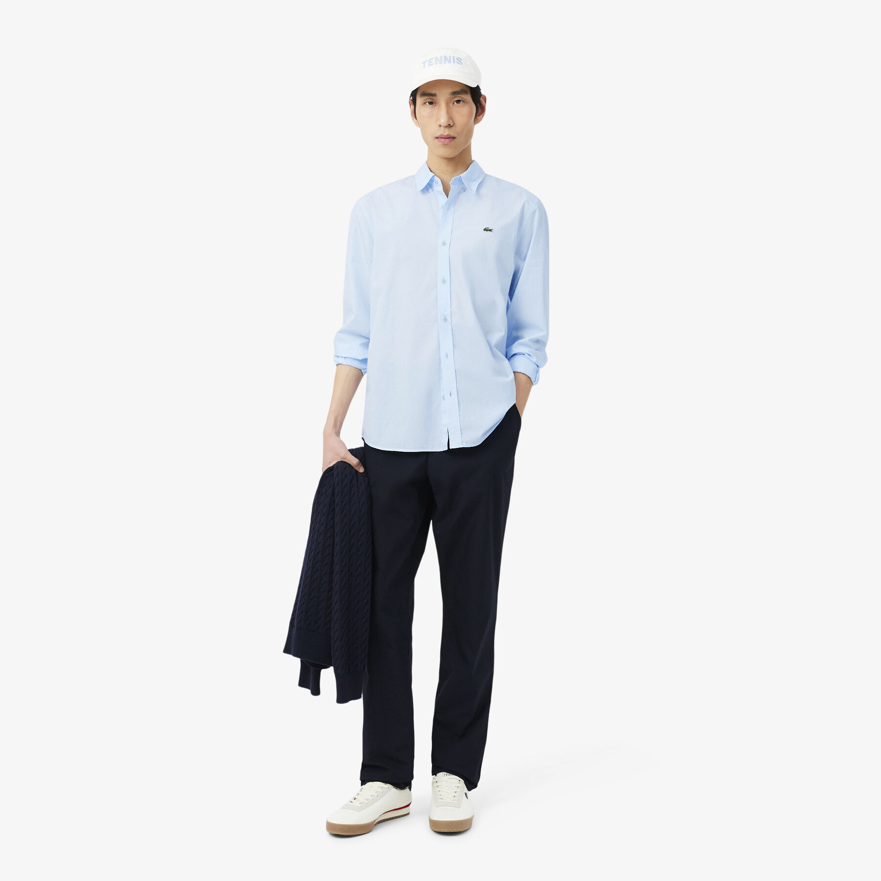 قميص بوبلين مطاطي بقصة عادية Regular Fit Stretch Poplin Shirt - CH2316-00-T01