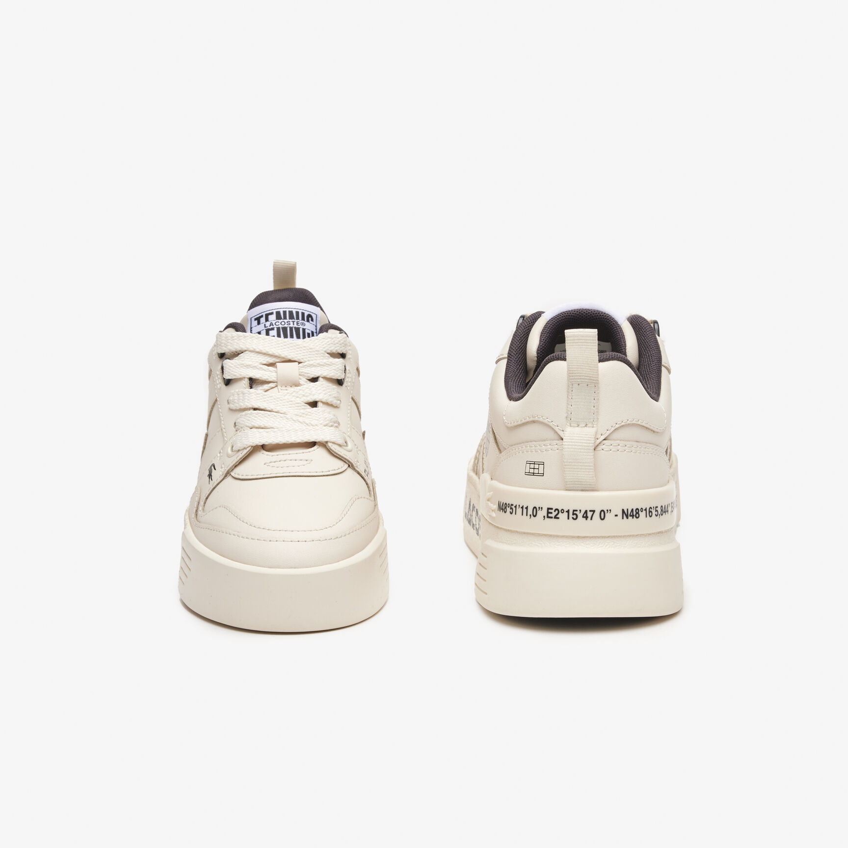 سنيكرز L002 جلد يحمل اسم الماركة للنساء Women's Branded Leather L002 Trainers - 46CFA0021-2G9