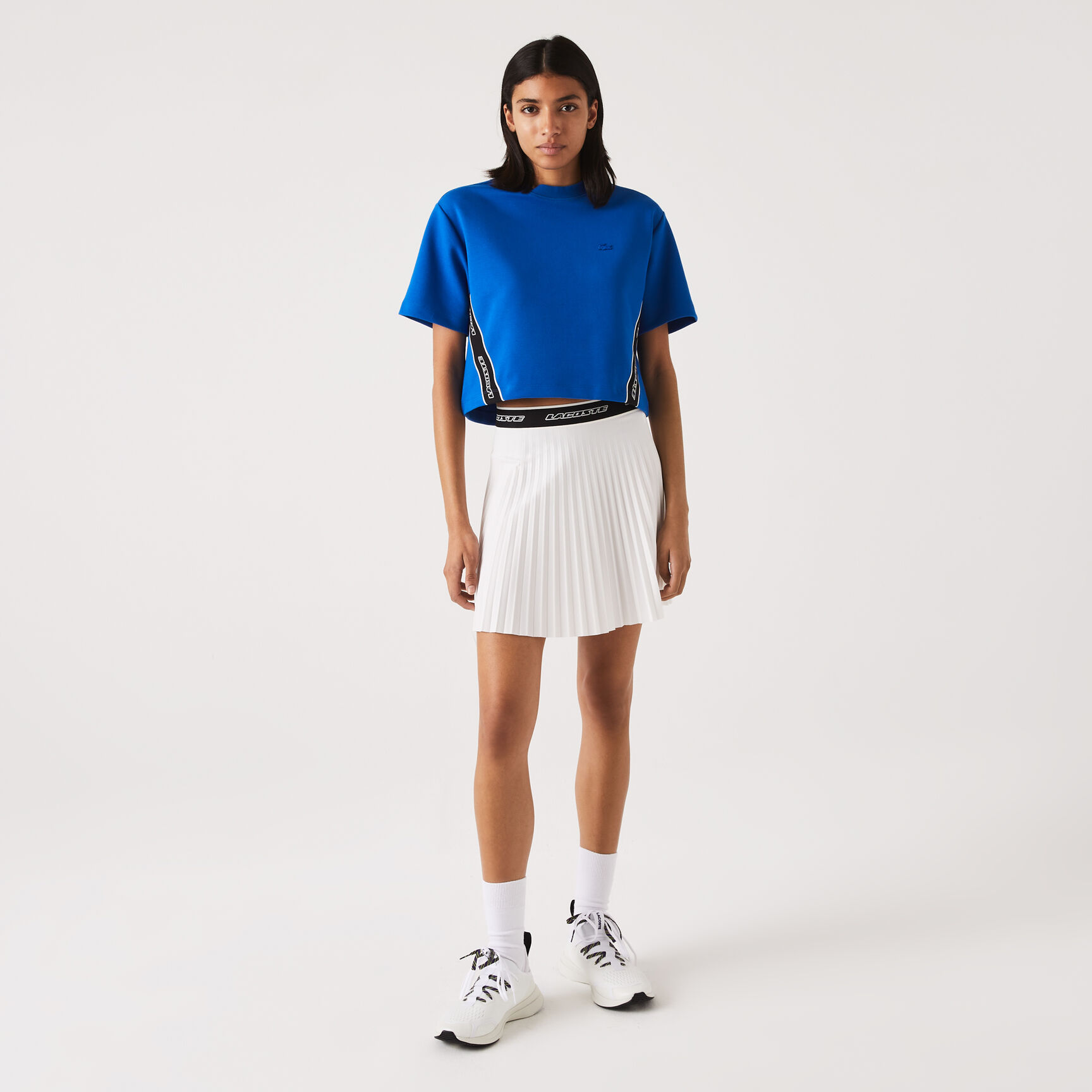 Women's Lacoste Elasticised Waist Short Pleated Skirt
