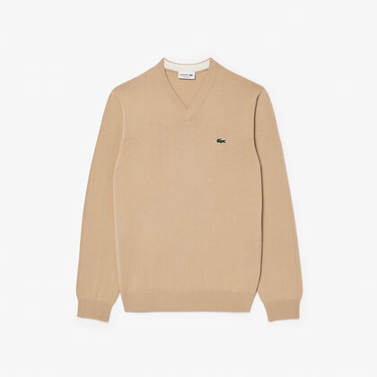 Monochrome Cotton V-neck Sweater