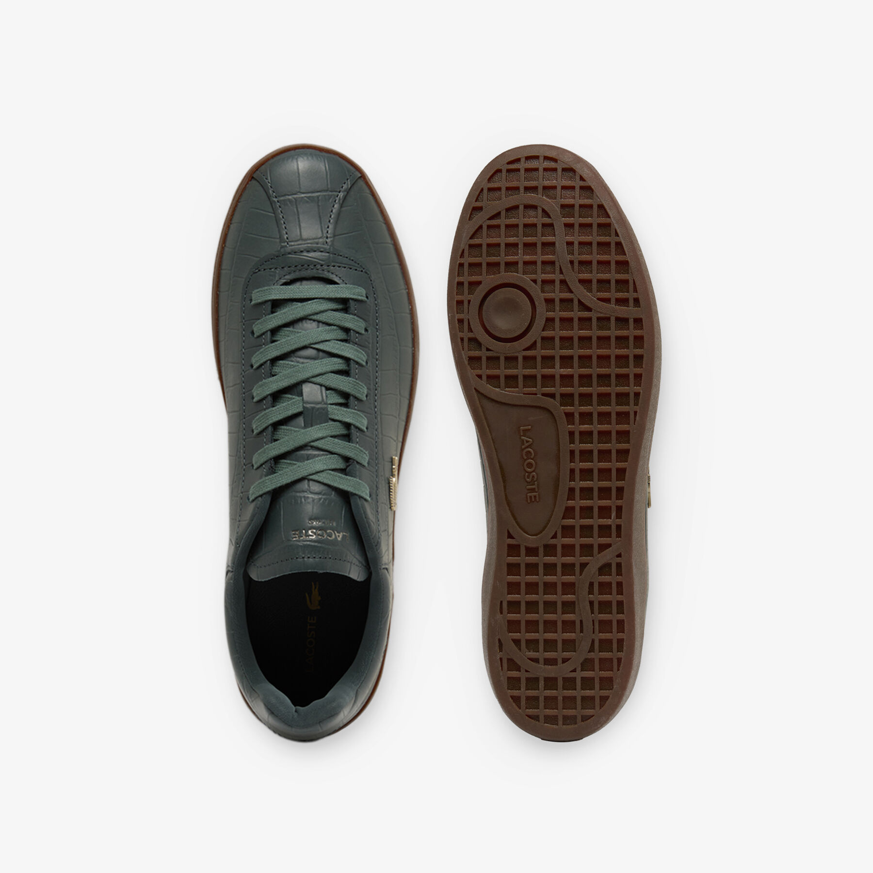Men's Baseshot Leather Sneakers Men's Baseshot Leather Sneakers - 51SMA0076-GRG