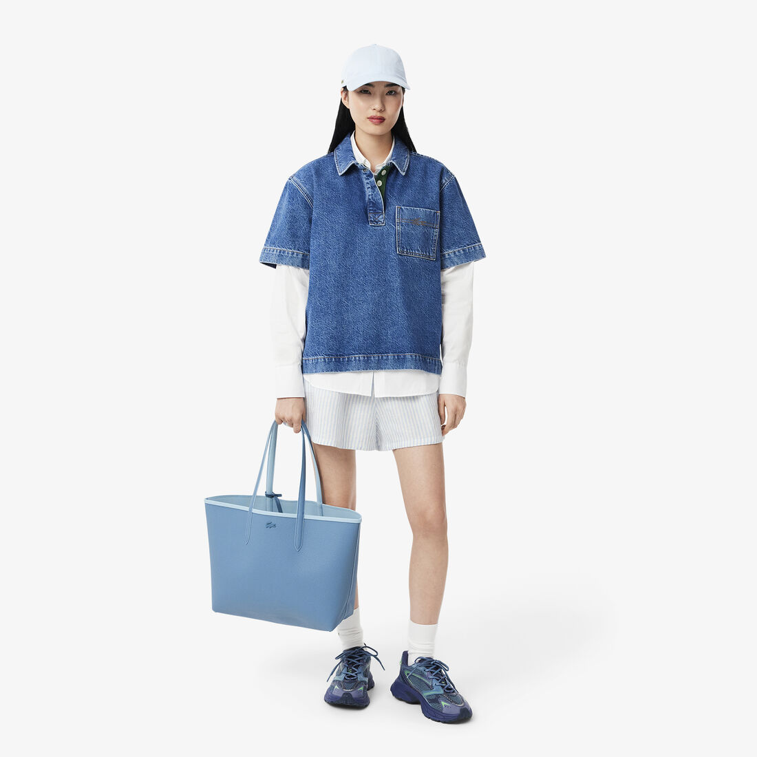 حقيبة آنا القابلة للعكس مع حقيبة صغيرة قابلة للفصل Anna Reversible Tote with Pouch - NF2142AA-Q63