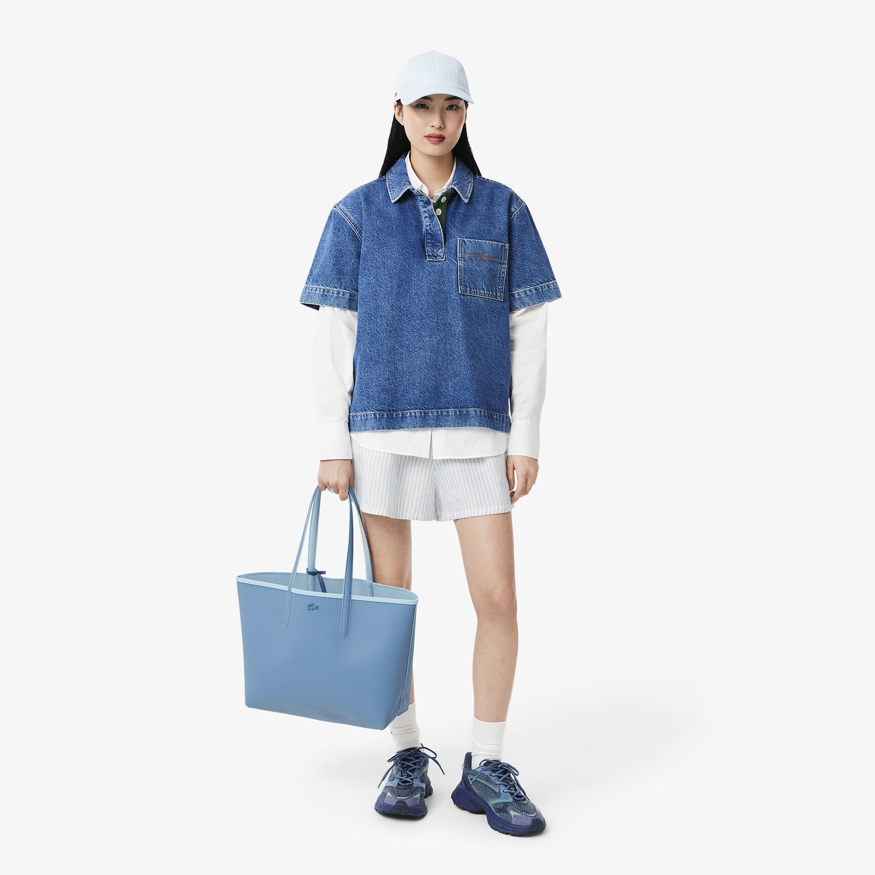 حقيبة آنا القابلة للعكس مع حقيبة صغيرة قابلة للفصل Anna Reversible Tote with Pouch - NF2142AA-Q63