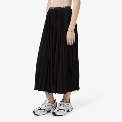 Long Pleated Elasticated Waist Skirt Long Pleated Elasticated Waist Skirt