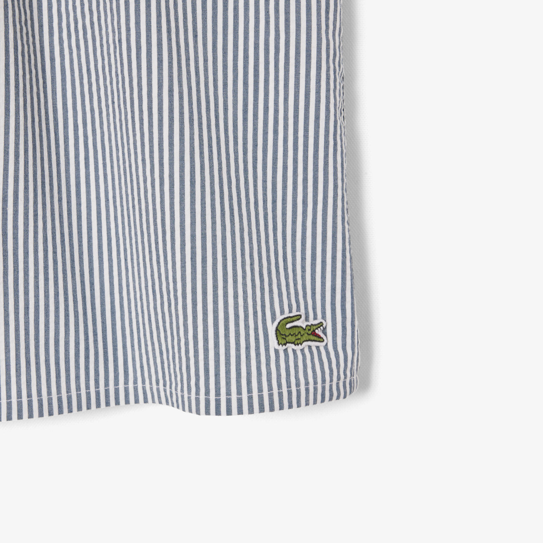 Mid Length Striped Textured Swim Trunks - MH9089-00-HXI