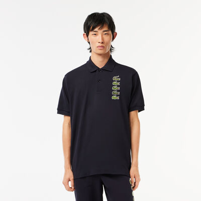 Croc Badge Pique Polo Shirt