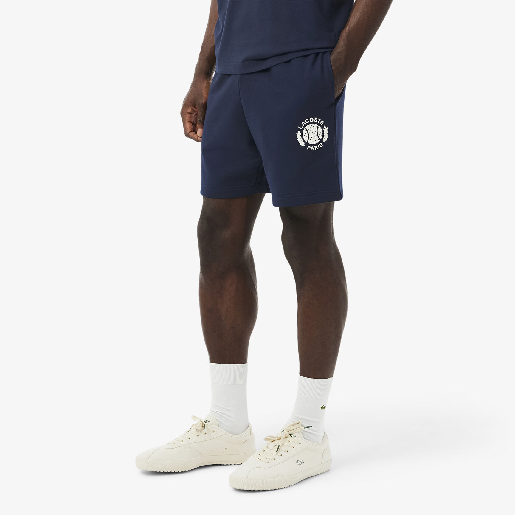 شورت من الصوف بطباعة ثلاثية الأبعاد بمقاس عادي Regular Fit 3D Print Fleece Shorts - GH9708-00-166