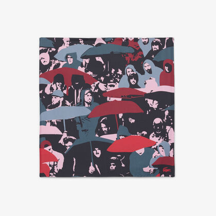 لاكوست runway printed silk square