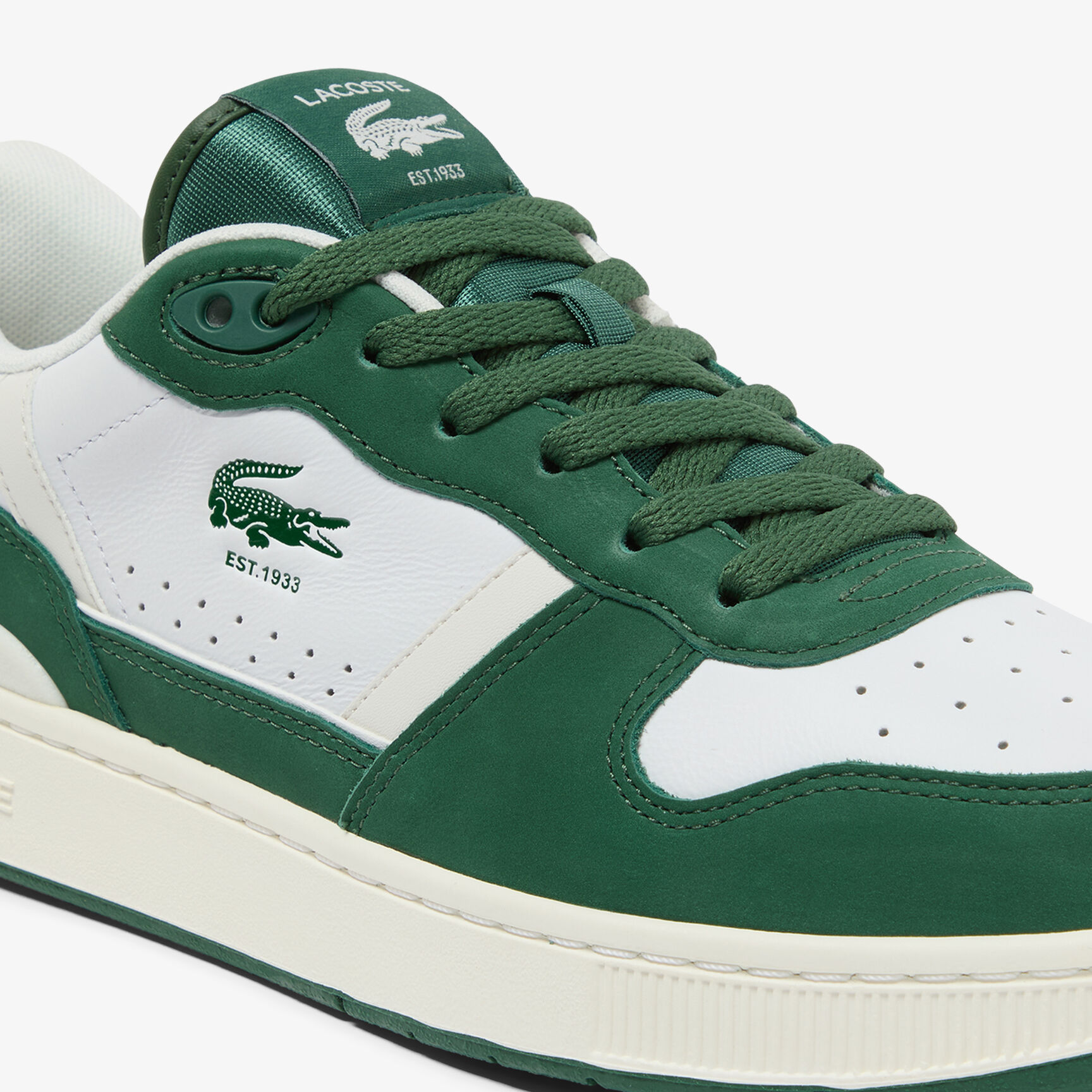 مجموعة أحذية رياضية جلدية للرجال مزودة بمشبك على شكل حرف T Men's T-Clip Set Leather Sneakers - 50SMA0187-082