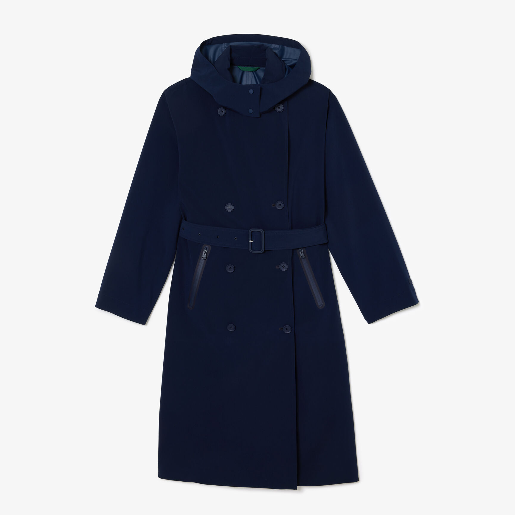 معطف ترنش لاكوست فضفاض بيكيه طبقتين للنساء Women's Lacoste Two-Ply Pique Oversized Trench Coat - BF0022-00-166