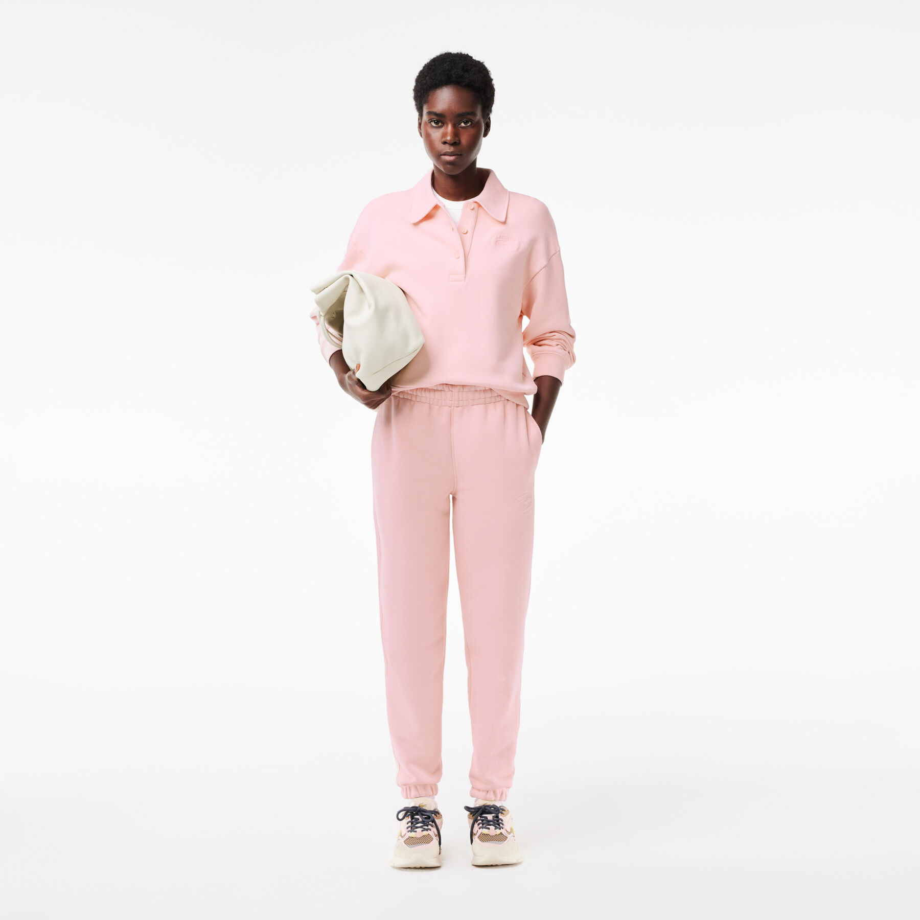 lacoste embroidered jogger track pants