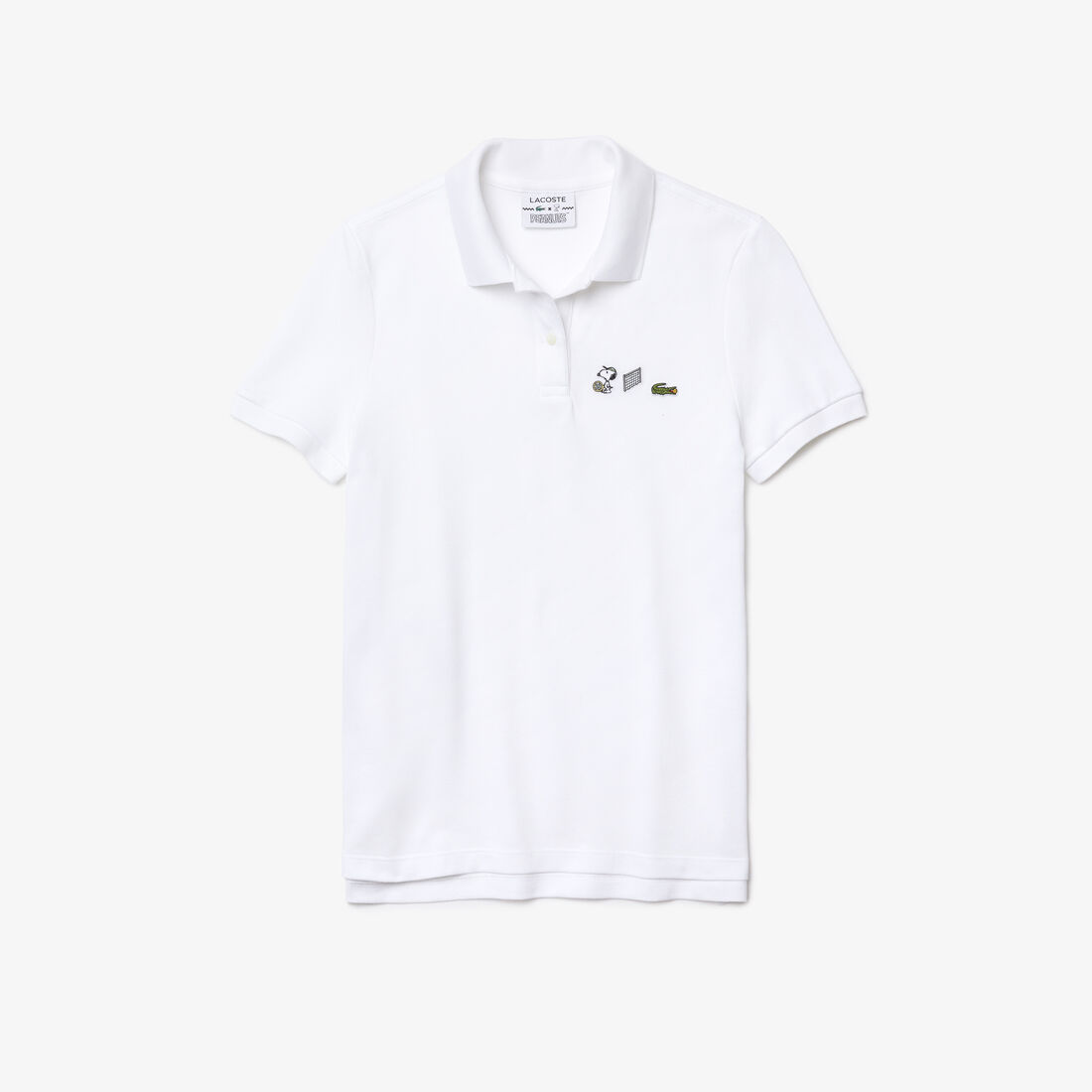 قميص بولو نسائي من القطن العضوي ذو قصة عادية من Lacoste x Peanuts قميص بولو نسائي من القطن العضوي ذو قصة عادية من Lacoste x Peanuts
