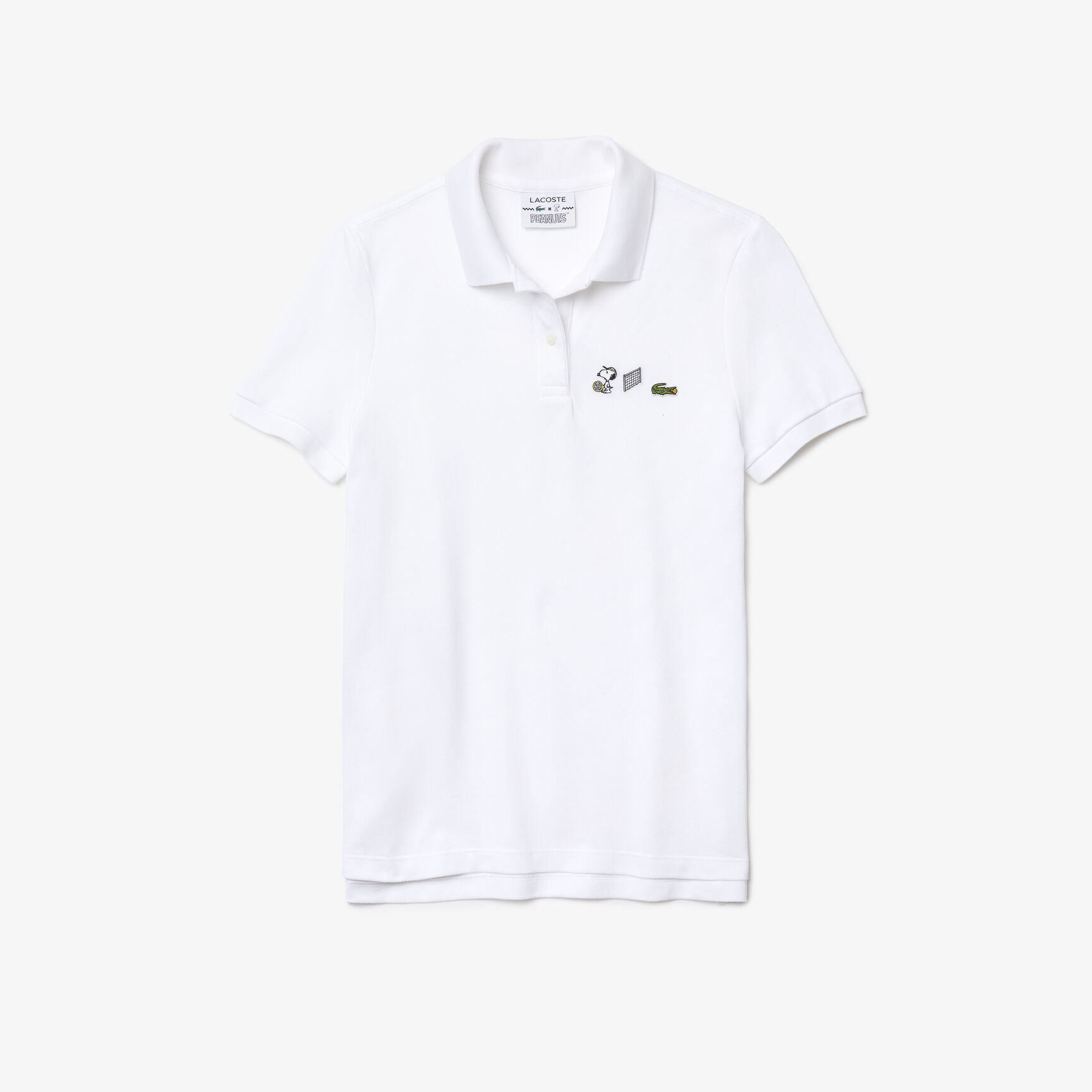 قميص بولو نسائي من القطن العضوي ذو قصة عادية من Lacoste x Peanuts قميص بولو نسائي من القطن العضوي ذو قصة عادية من Lacoste x Peanuts