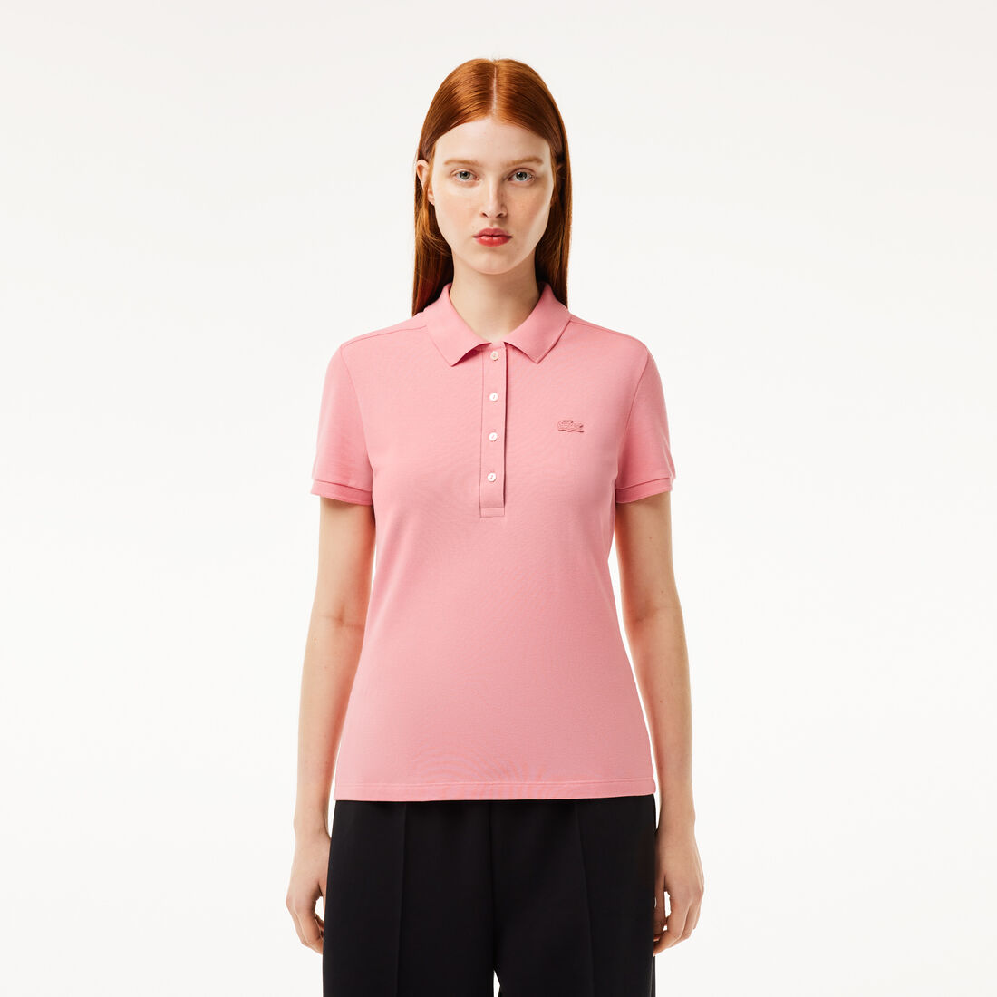 Women's Lacoste Slim fit Stretch Cotton Pique Polo Shirt - PF5462-00-QDS