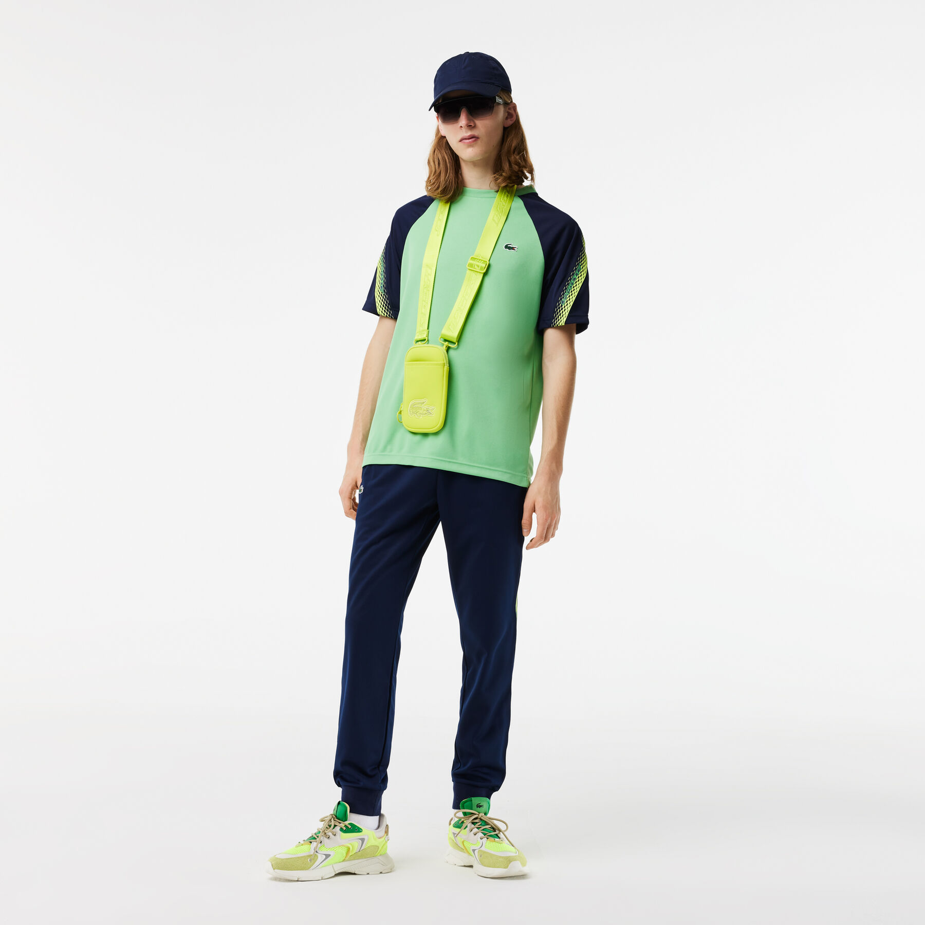 Men's Lacoste Sport Regular Fit Logo Stripe T-shirt Men's Lacoste Sport Regular Fit Logo Stripe T-shirt