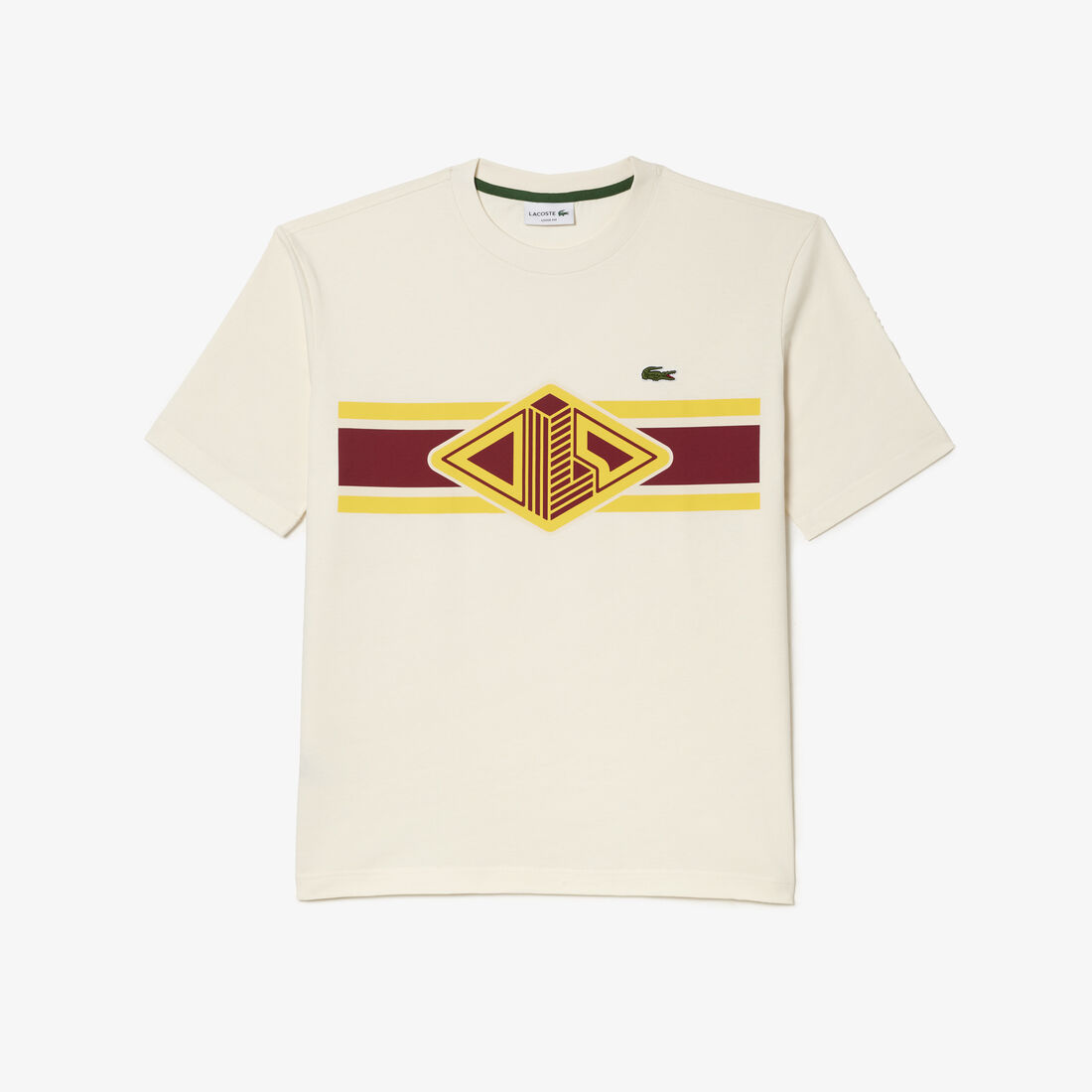 Men's Lacoste Round Neck Loose Fit Printed T-shirt