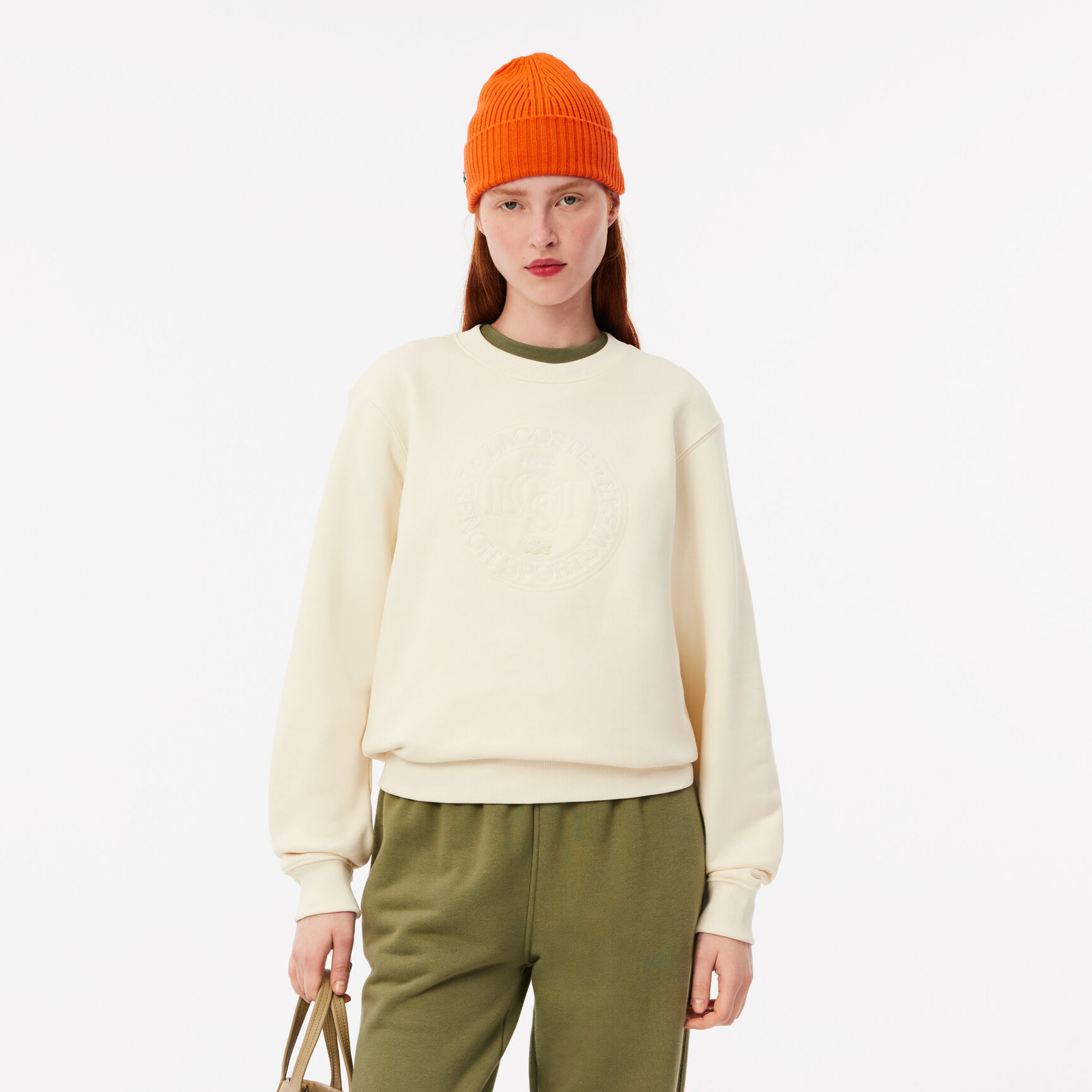 سويت شيرت قطن مطرز Embroidered Cotton Sweatshirt - SF2565-00-XFJ