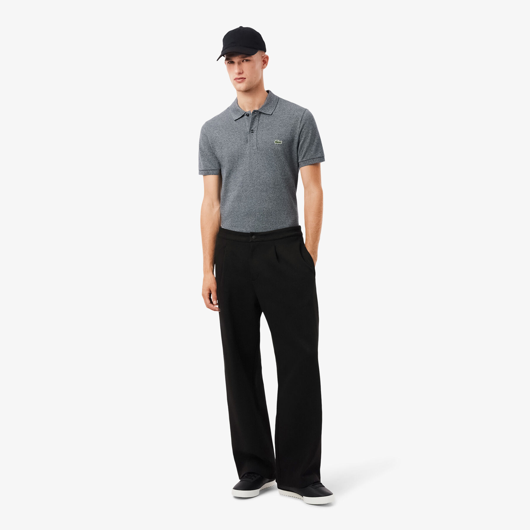 Loose Fit Pique Pleated Pants lacoste loose fit pique pleated pants