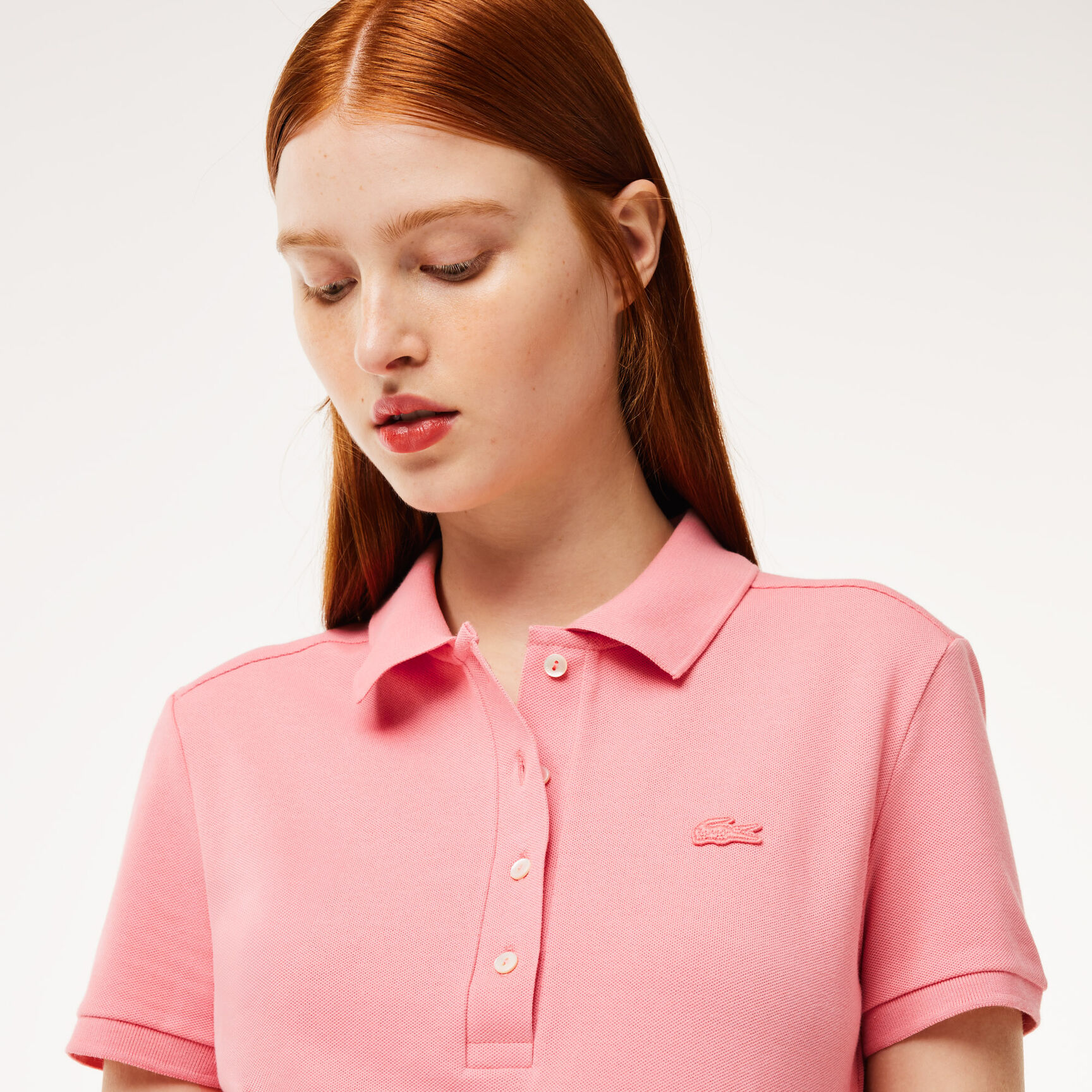 Women's Lacoste Slim fit Stretch Cotton Pique Polo Shirt - PF5462-00-QDS