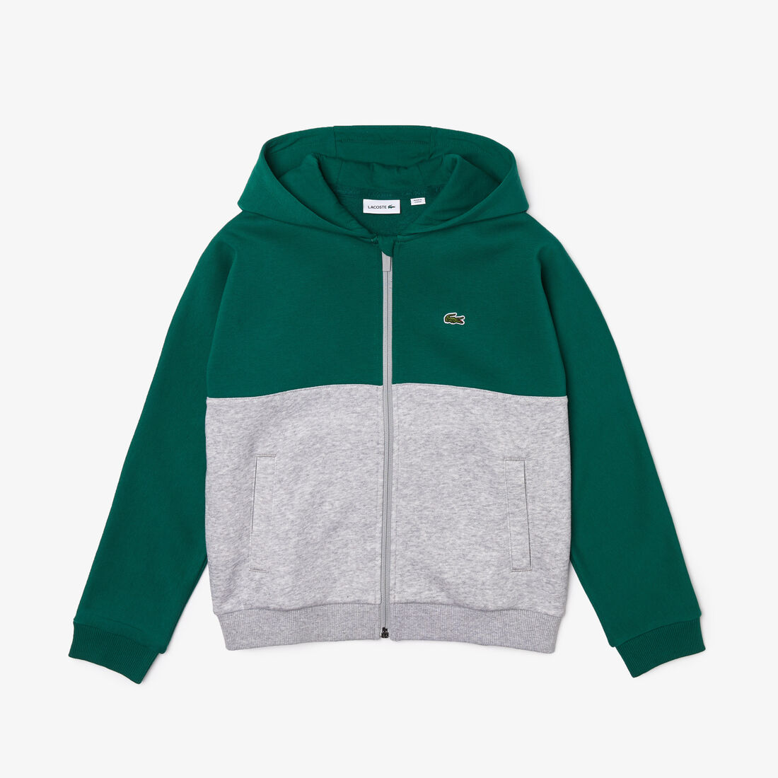 Boys’ Hooded Colorblock Print Fleece Zip Sweatshirt