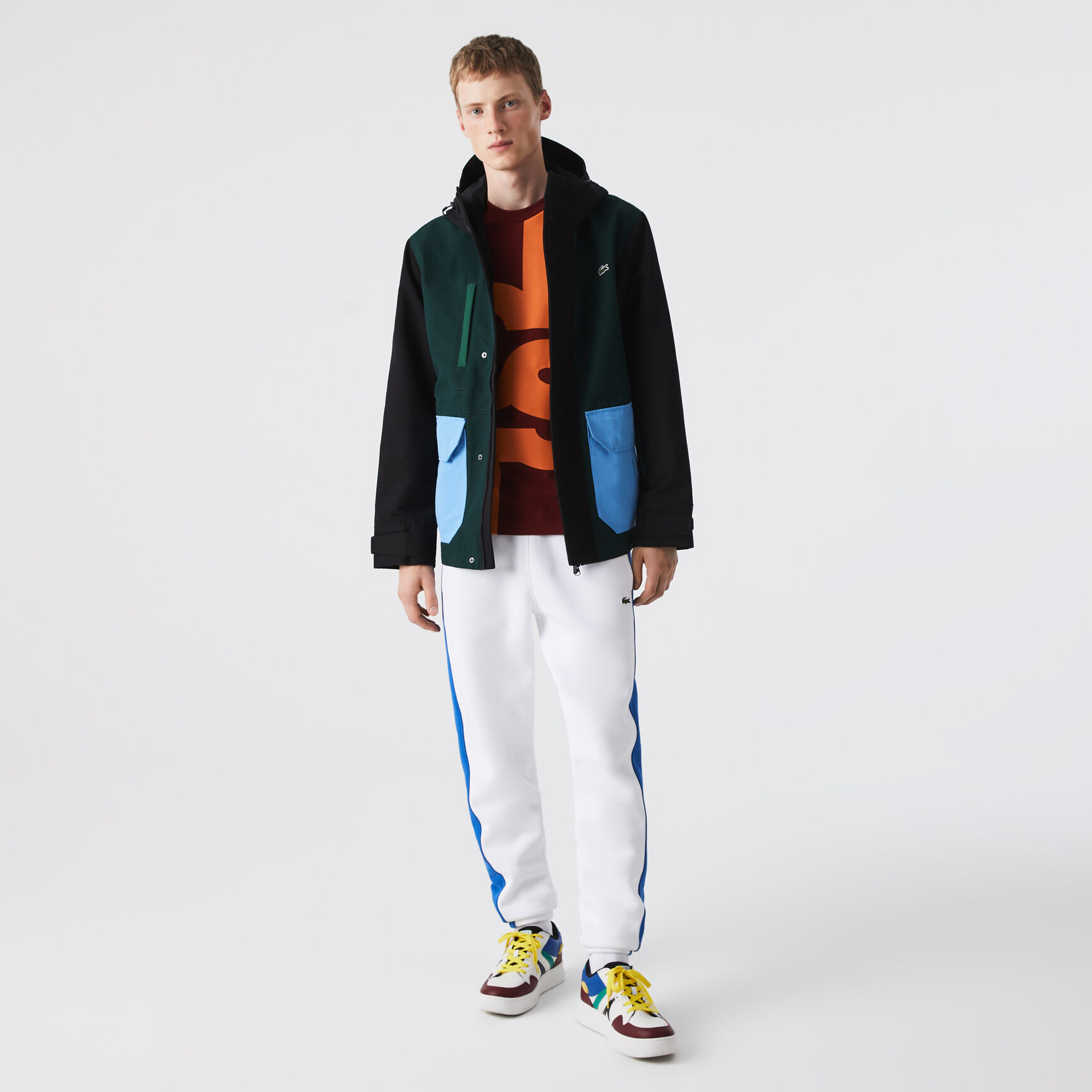 Men's Regular Fit Contrast Lettering Cotton T-Shirt