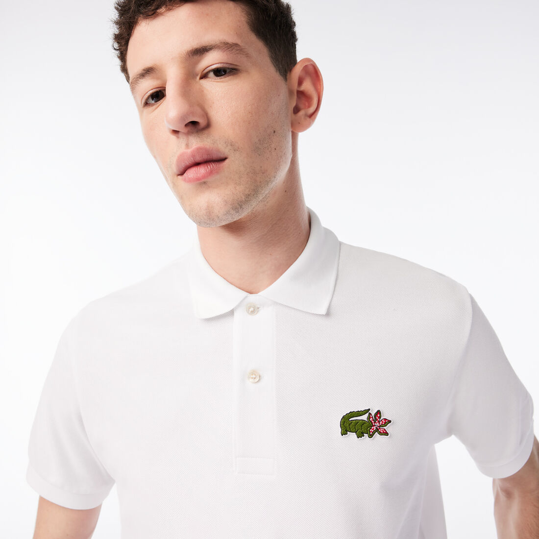 تيشيرت بولو قطن عضوي للرجال مجموعة Lacoste x Netflix تيشيرت بولو قطن عضوي للرجال مجموعة Lacoste x Netflix
