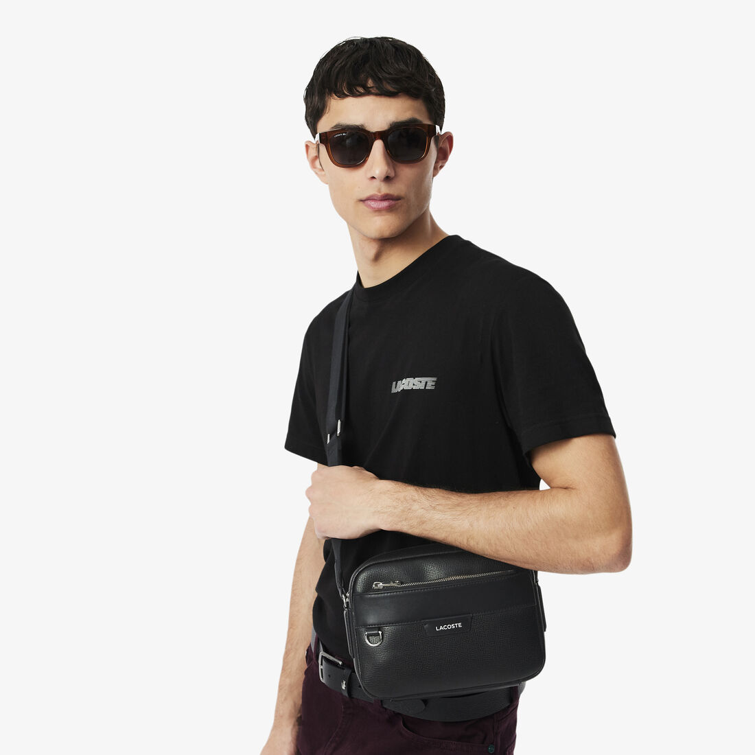 Ossian Leather Reporter Bag lacoste ossian leather reporter bag