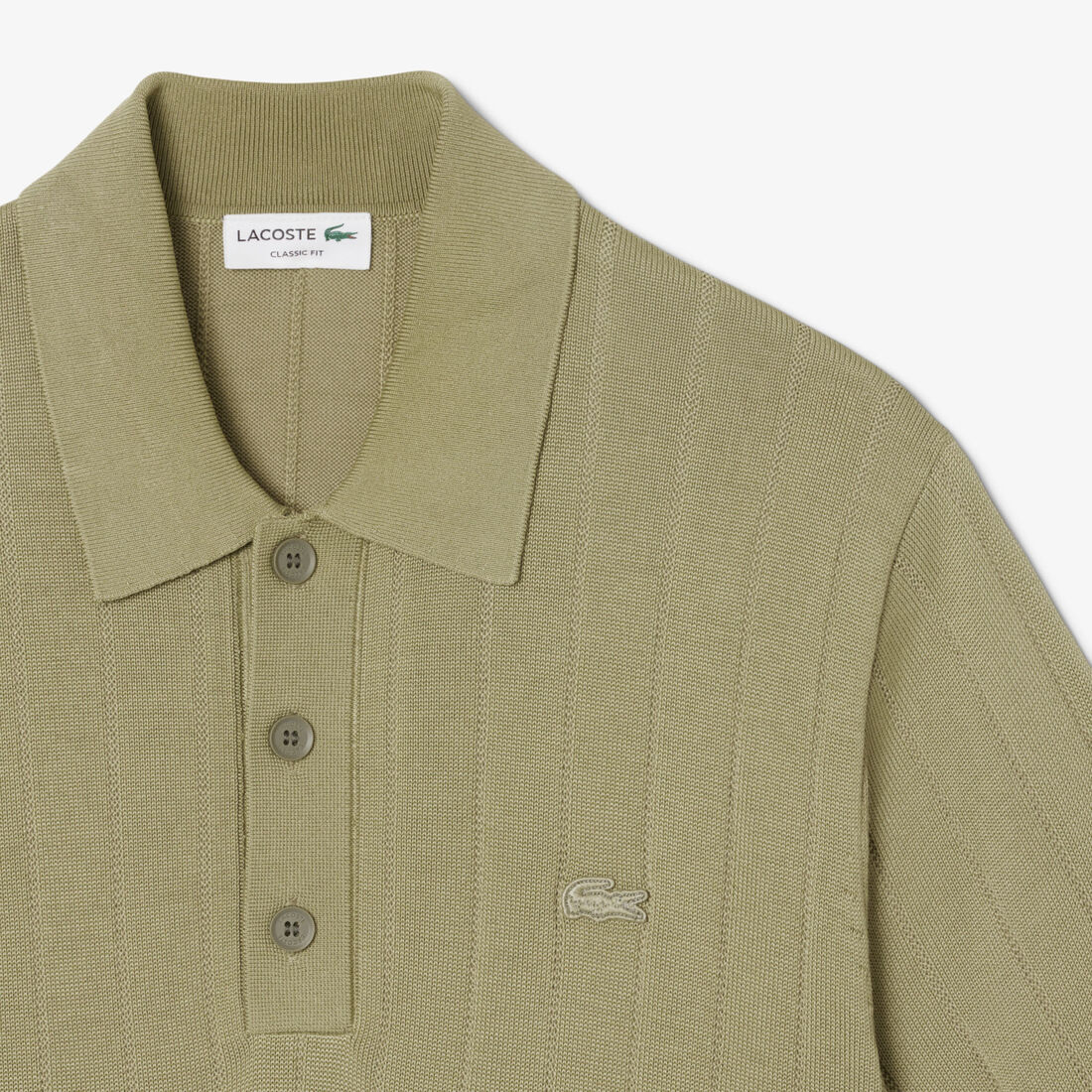 Fluid Ribbed Knit Polo Collar Sweater Fluid Ribbed Knit Polo Collar Sweater - AH5339-00-E9F