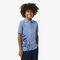 lacoste mini pique print polo shirt