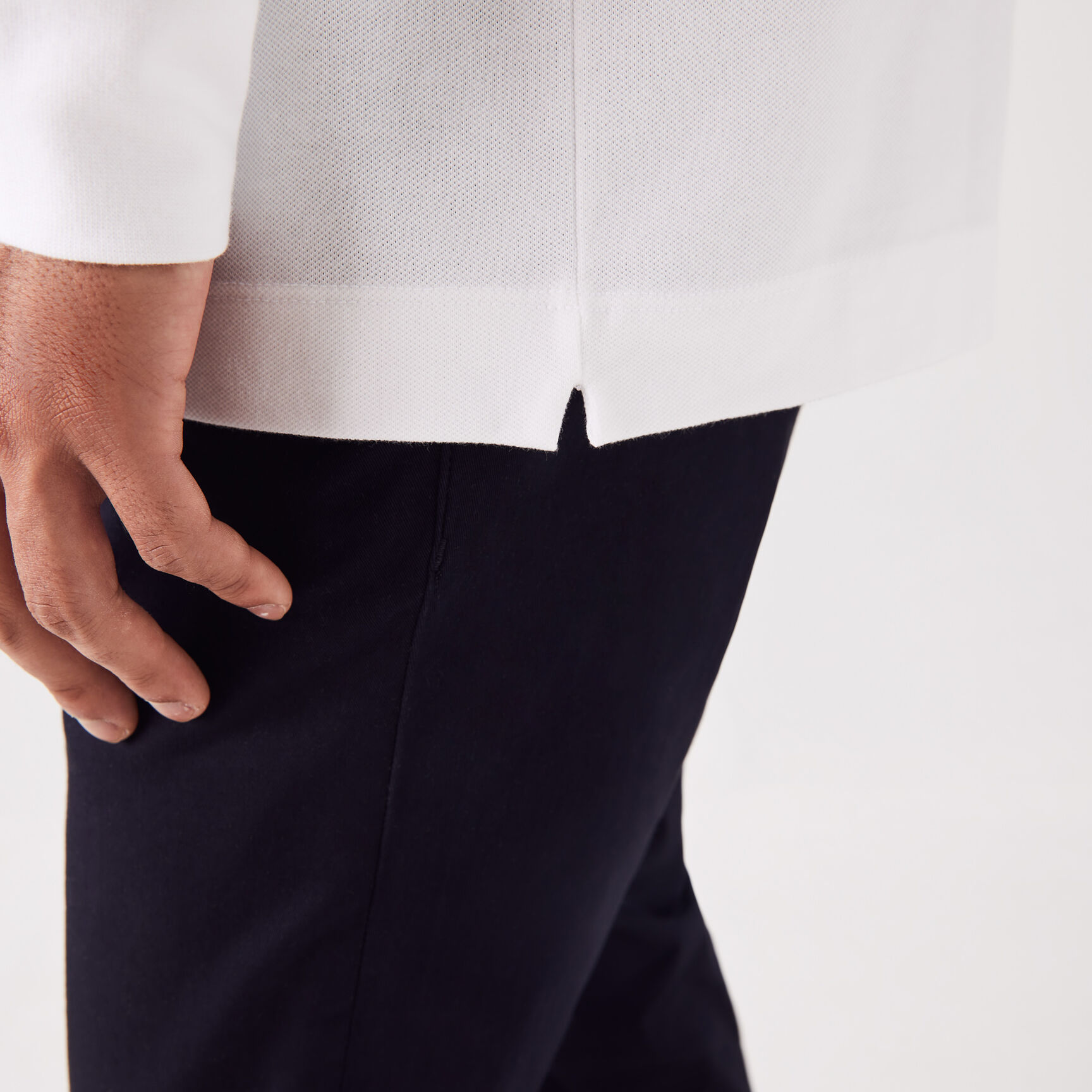 Smart Paris long sleeve stretch cotton Polo Shirt - PH2481-00-001