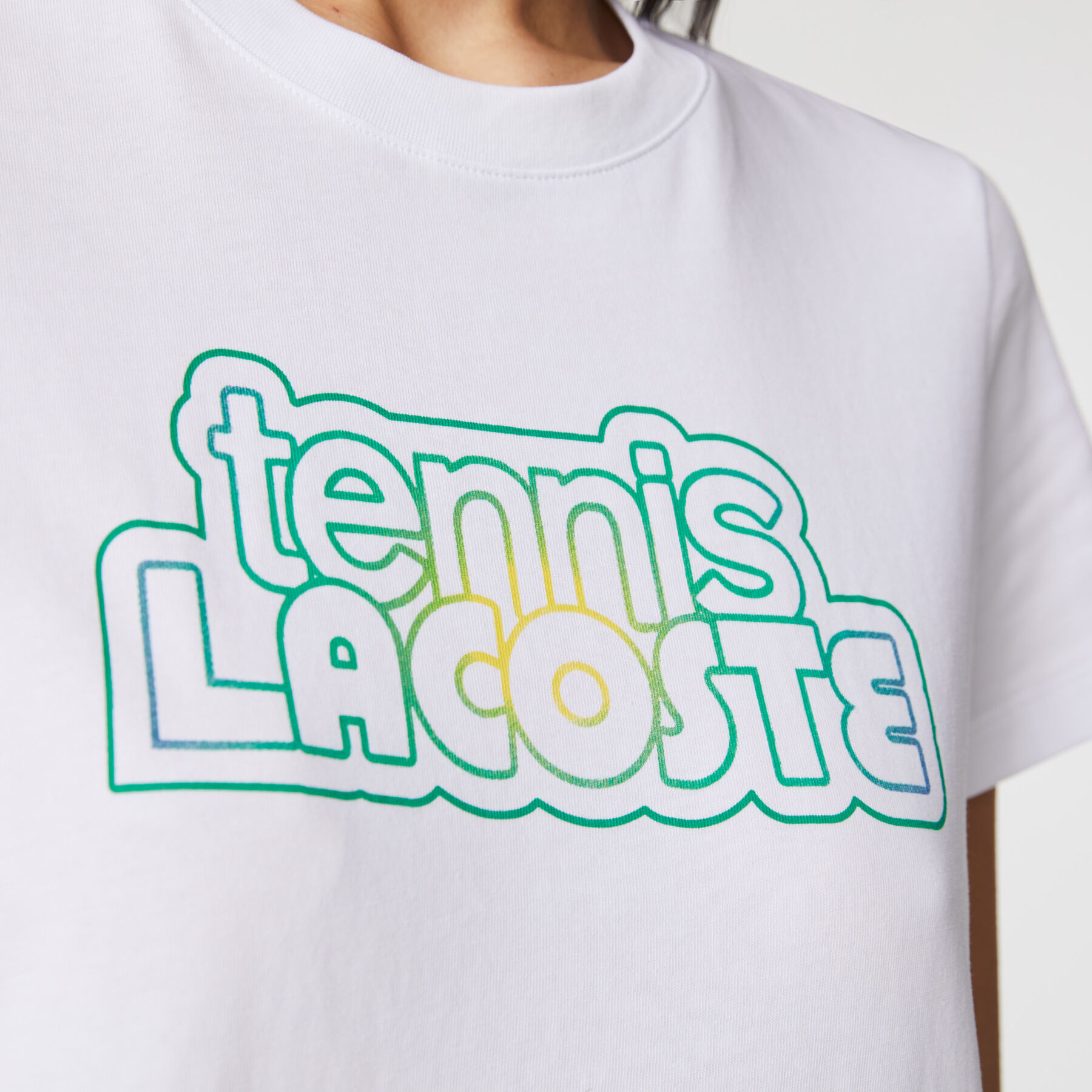 تيشيرت تنس بطبعة للنساء مجموعة Lacoste SPORT لاكوست تيشيرت تنس بطبعة للنساء مجموعة lacoste sport