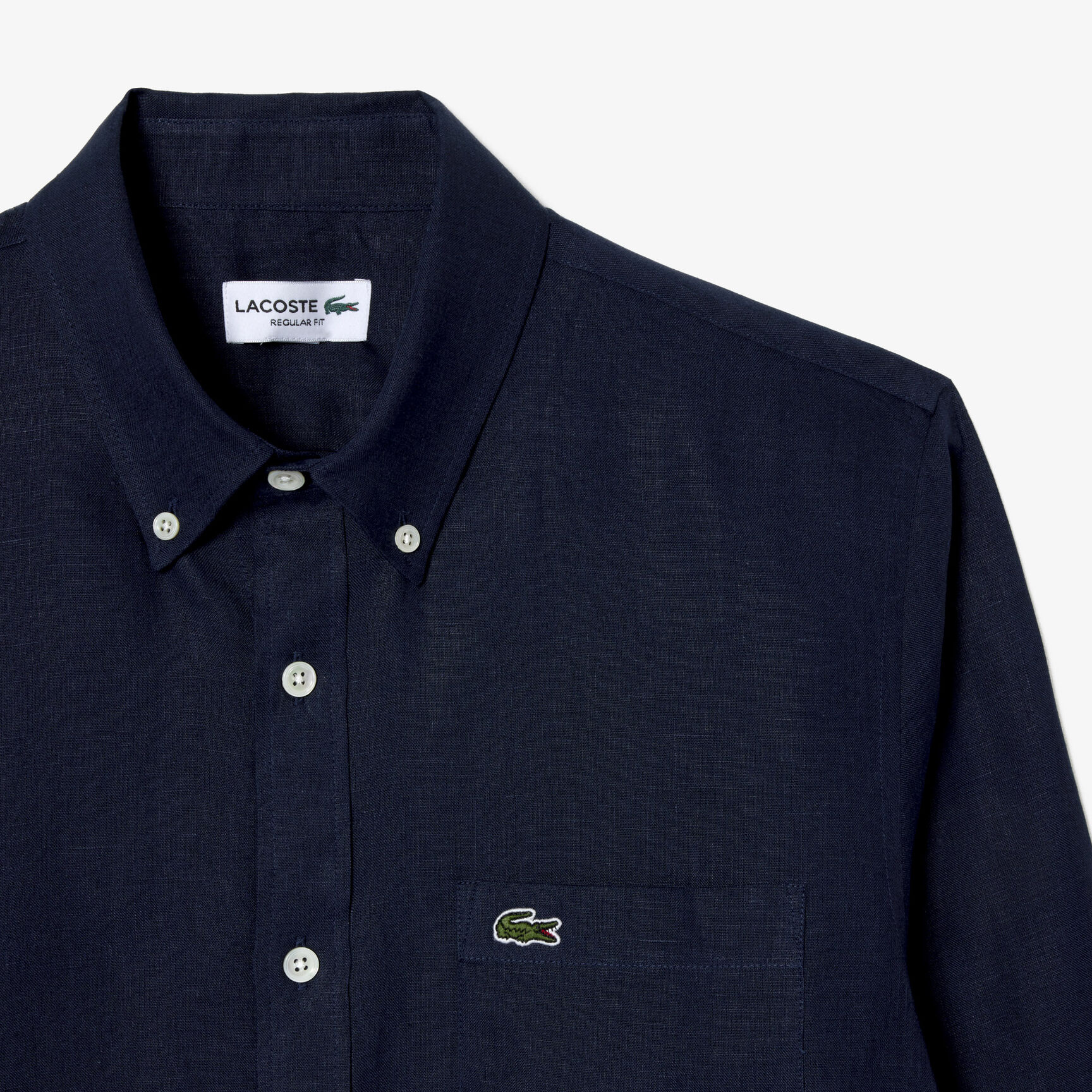 قميص كتان بقصّة عادية Men's Lacoste Linen Shirt - CH5692-00-166