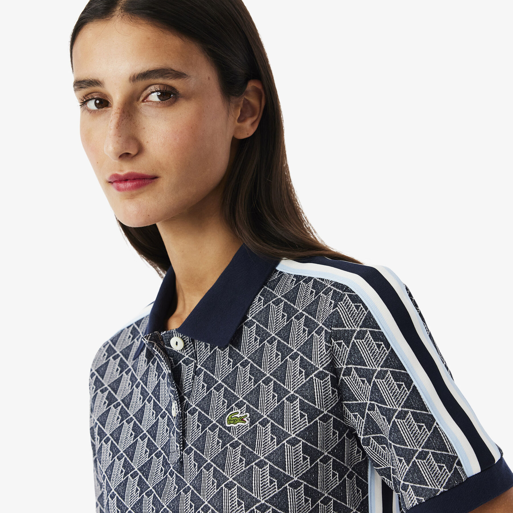 Slim Fit Monogram Jacquard Polo Shirt - DF3364-00-525
