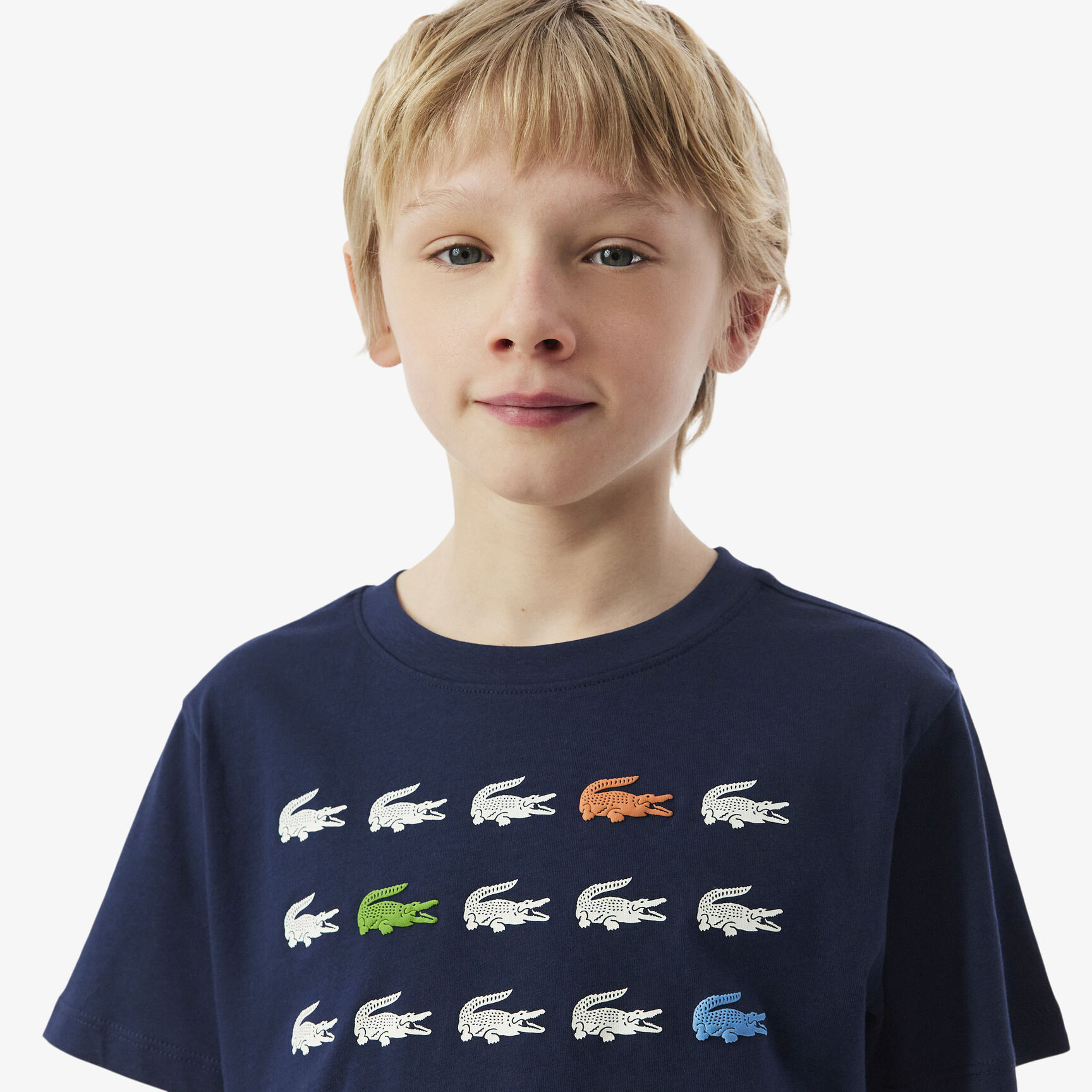 Crocodile Print Cotton T-shirt - TJ7369-00-166