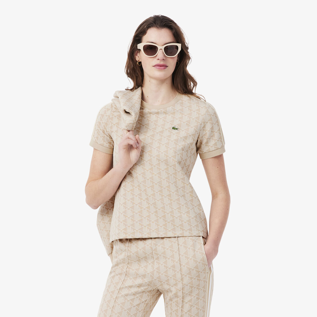 Slim Fit Monogram Jacquard T-shirt - TF3244-00-8GI